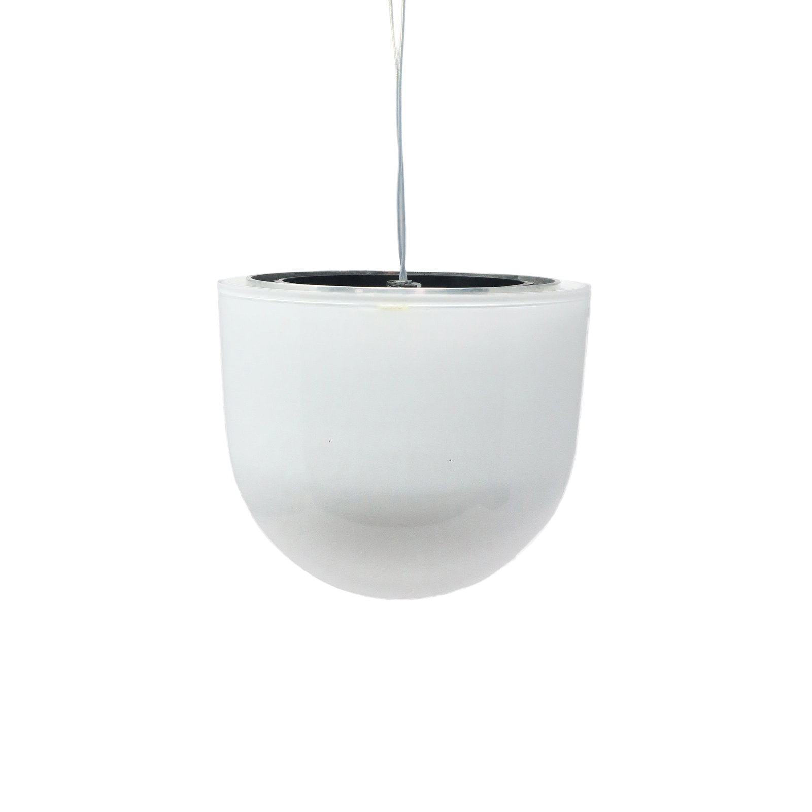 White "More" Ceiling Lamp by Tobias Grau: With a handblown white glass globe and simple but concise form, the More ceiling light is designed by Tobias Grau and produced by his eponymous company. In very good condition with very light wear.