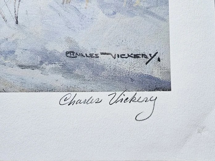 First Snow Fall print by Charles Vickery -- Artist Proof - 3