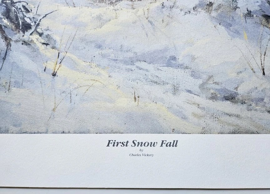 First Snow Fall print by Charles Vickery -- Artist Proof - 4