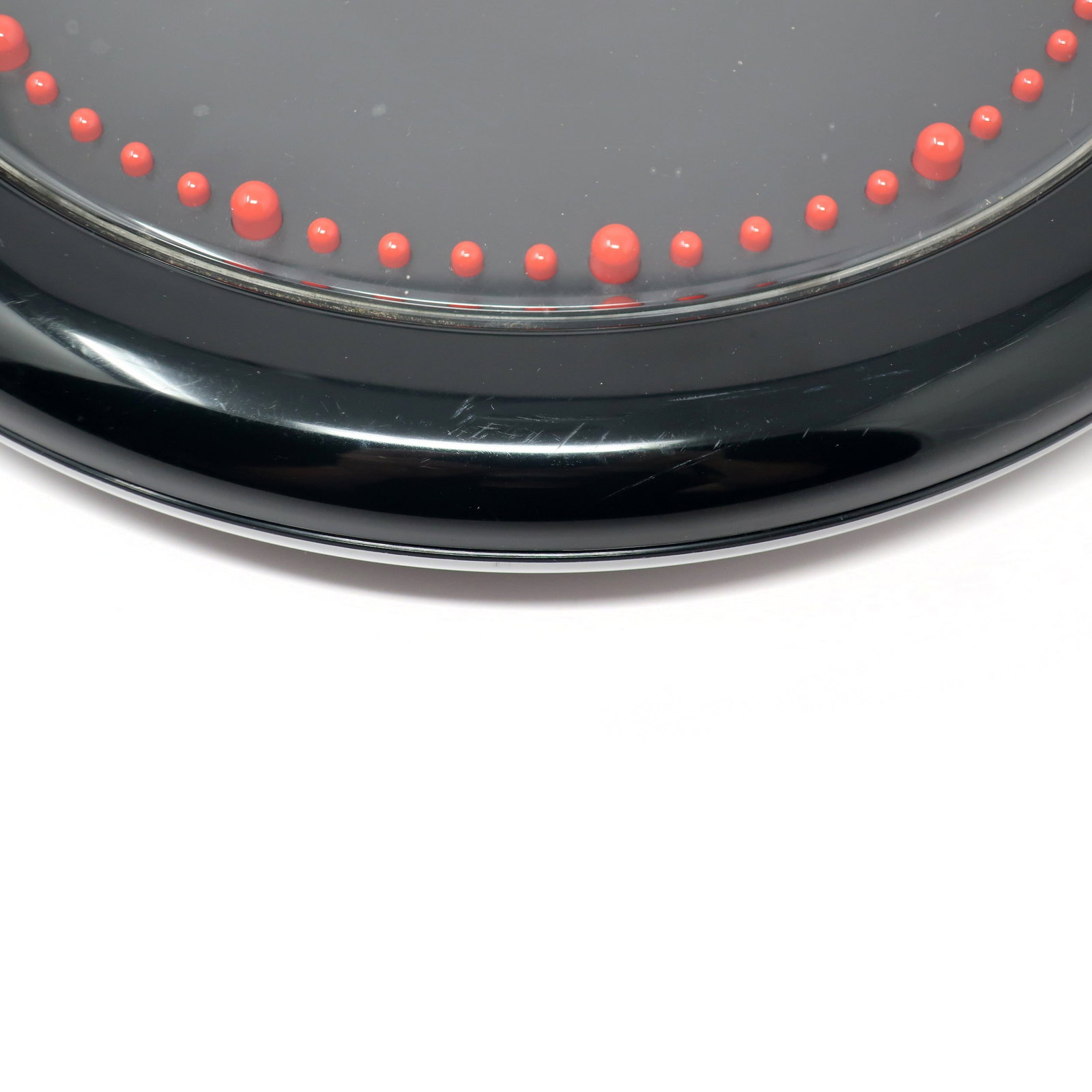1980s Postmodern Black and Red Rexite Zero 980 Wall Clock - 4