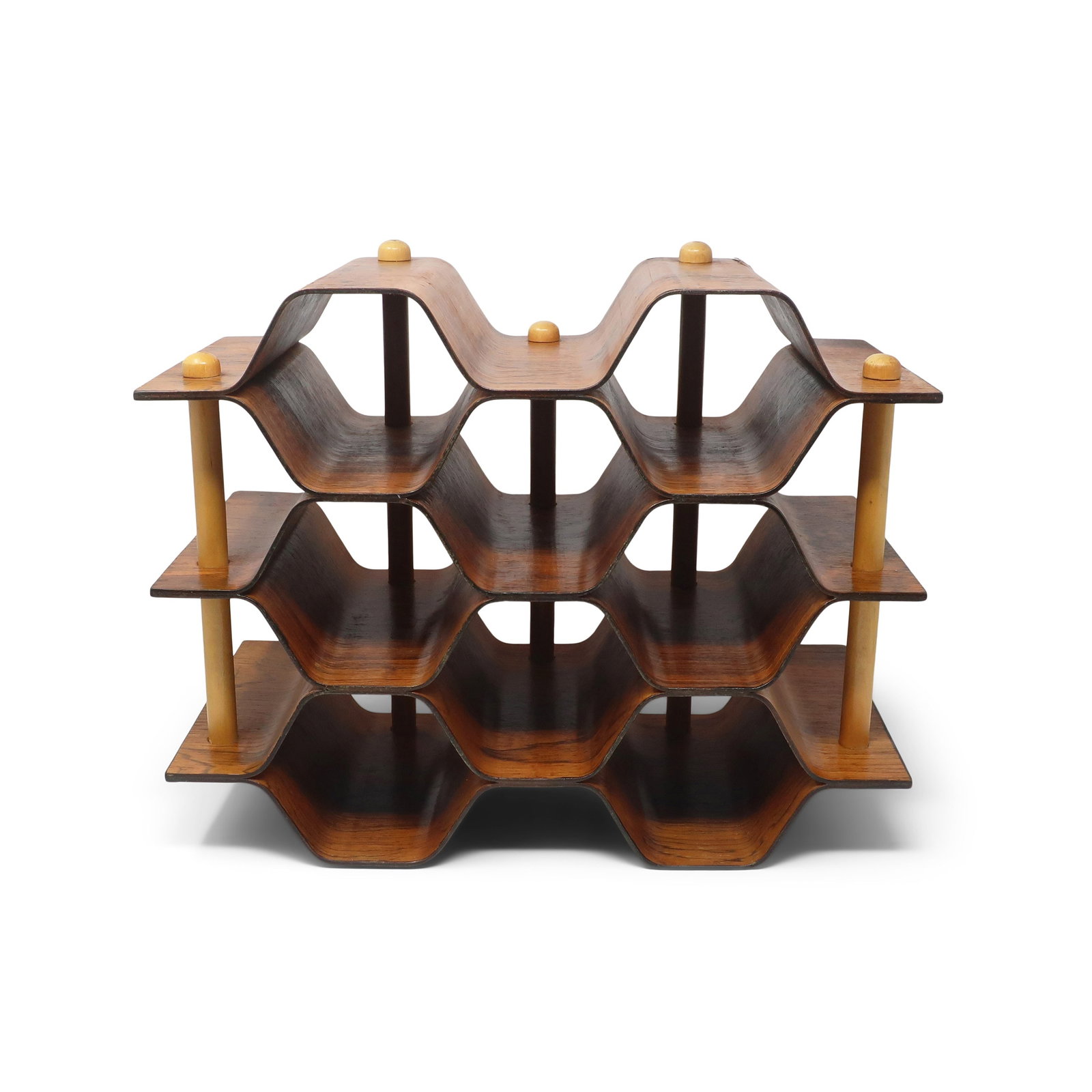 Rosewood & Beech Bentwood Wine Rack by Torsten Johansson for AB Formtra - 5