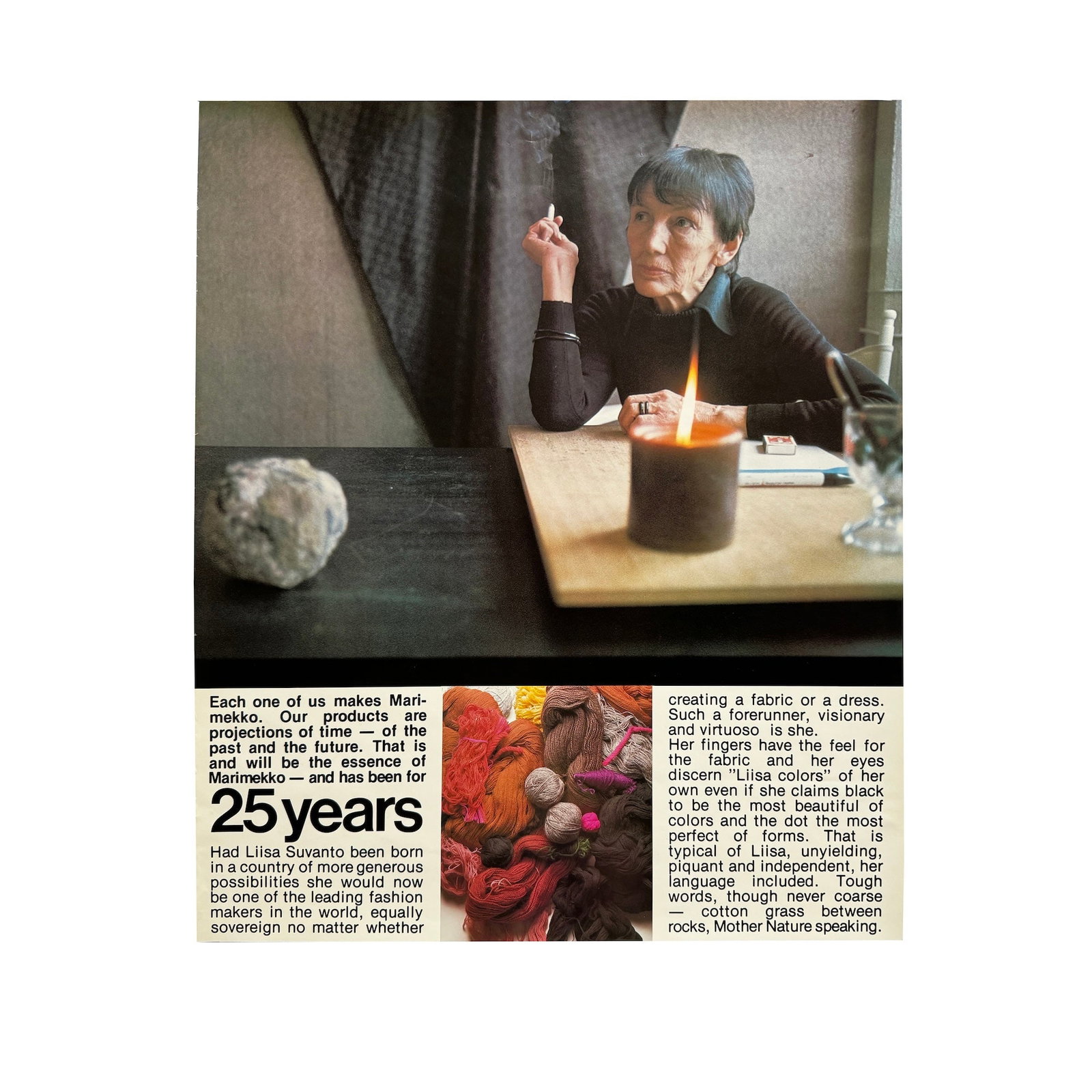 1970s 25th Anniversary Marimekko Poster with Liisa Suvanto - 2