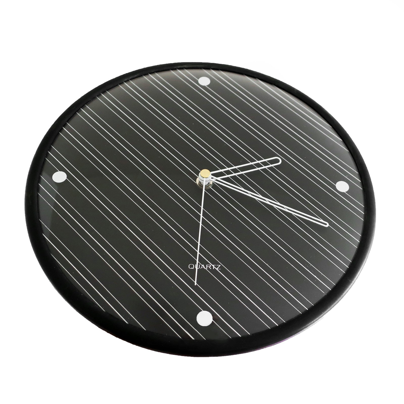 Postmodern Diagonal Pin Stripe Wall Clock by Baker Hart & Stuart (1 of 8)