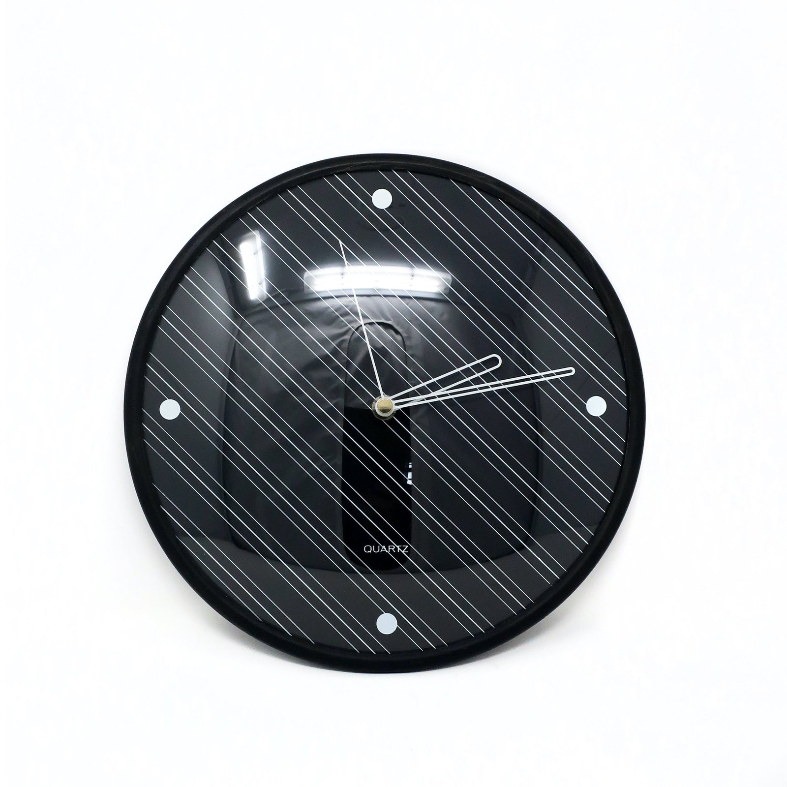 Postmodern Diagonal Pin Stripe Wall Clock by Baker Hart & Stuart - 2