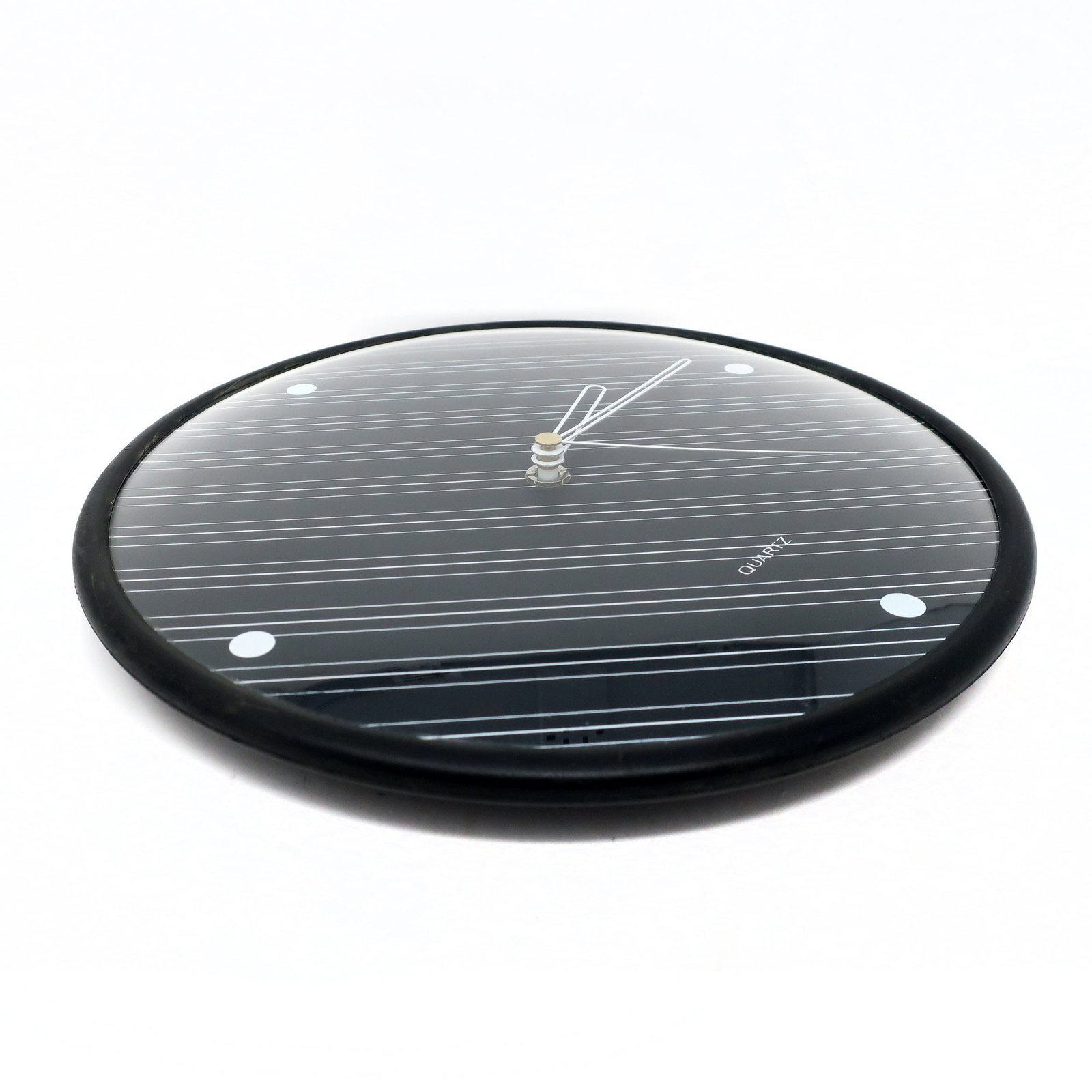 Postmodern Diagonal Pin Stripe Wall Clock by Baker Hart & Stuart - 3