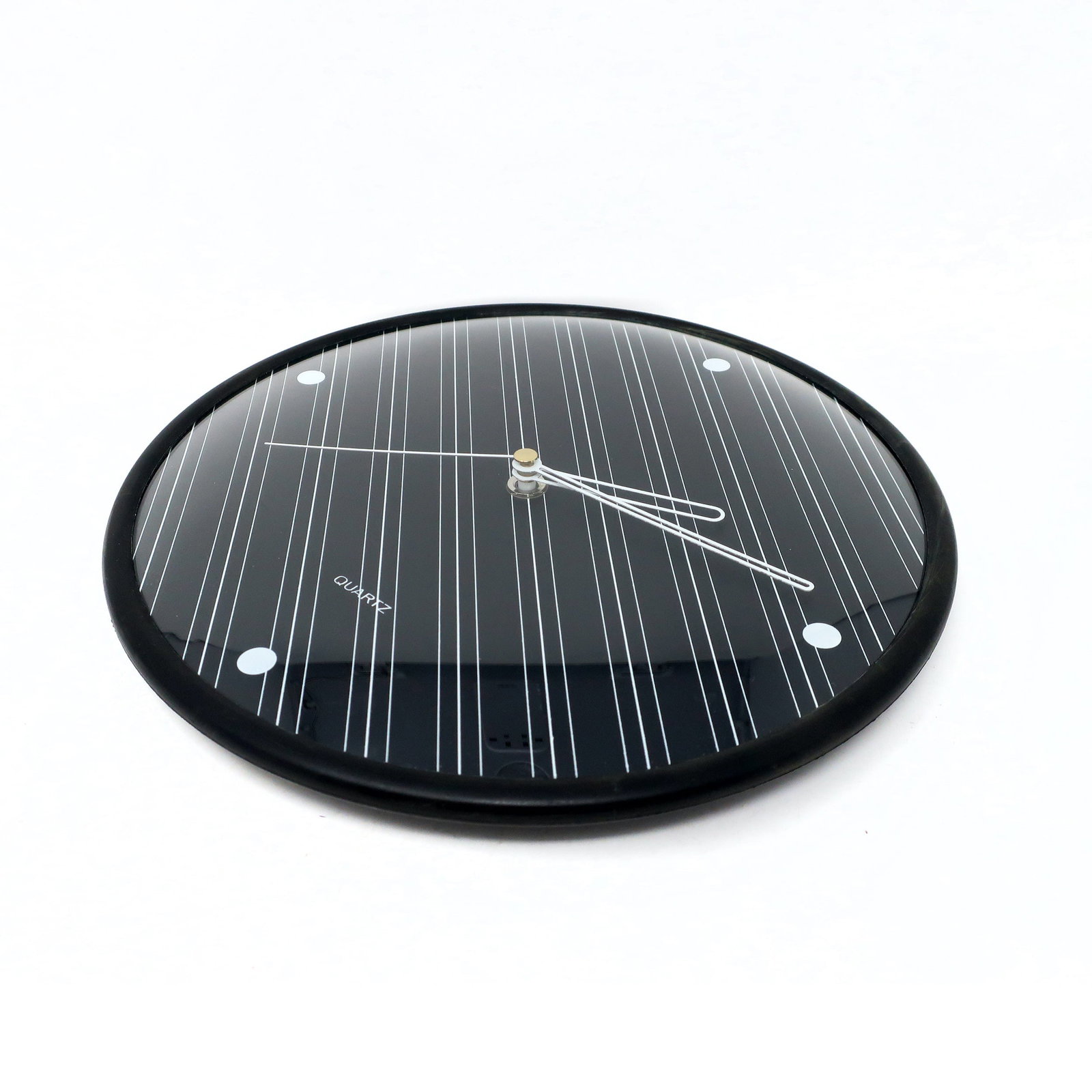 Postmodern Diagonal Pin Stripe Wall Clock by Baker Hart & Stuart - 4