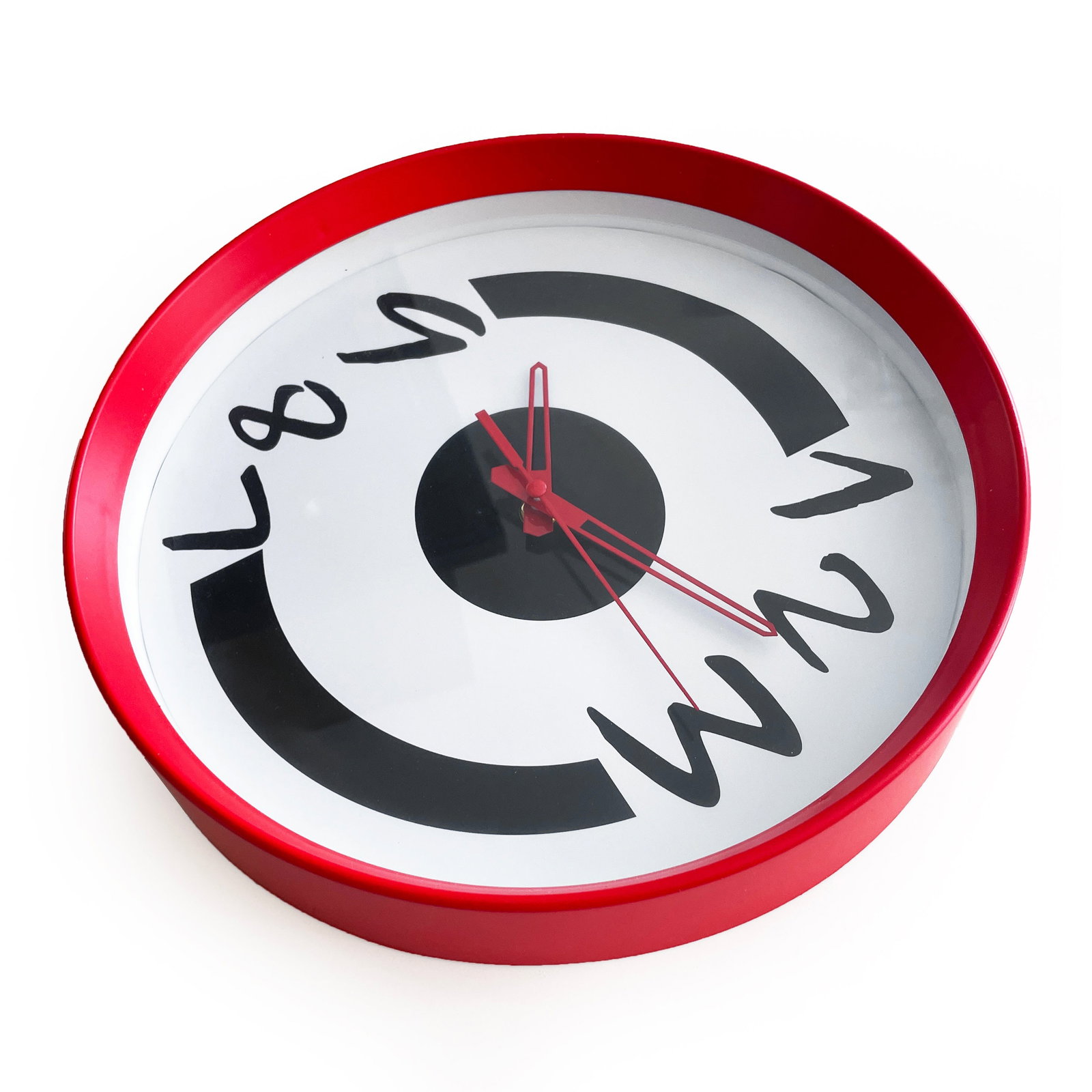 1980s Postmodern Red Wall Clock - 2