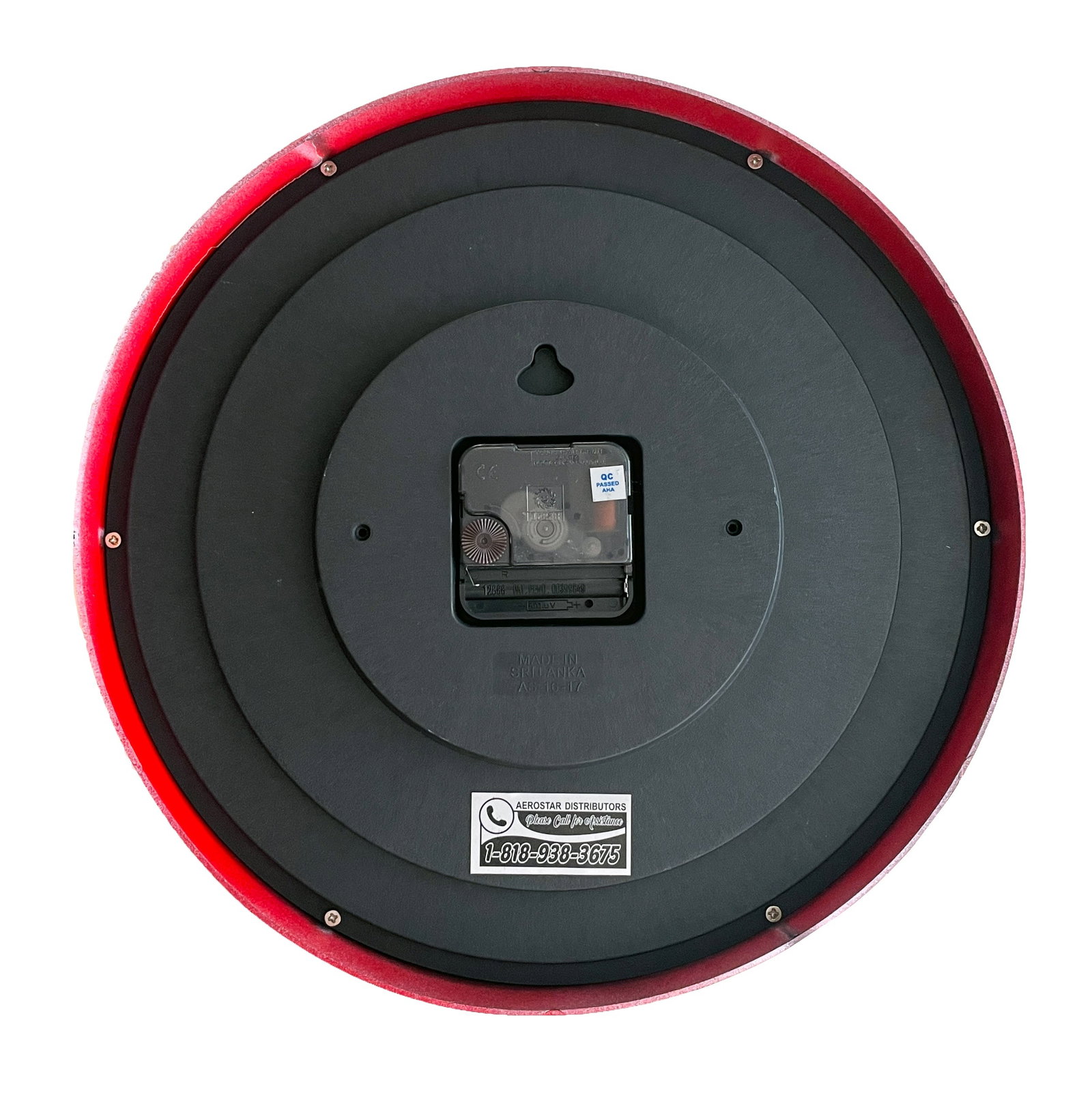 1980s Postmodern Red Wall Clock - 6