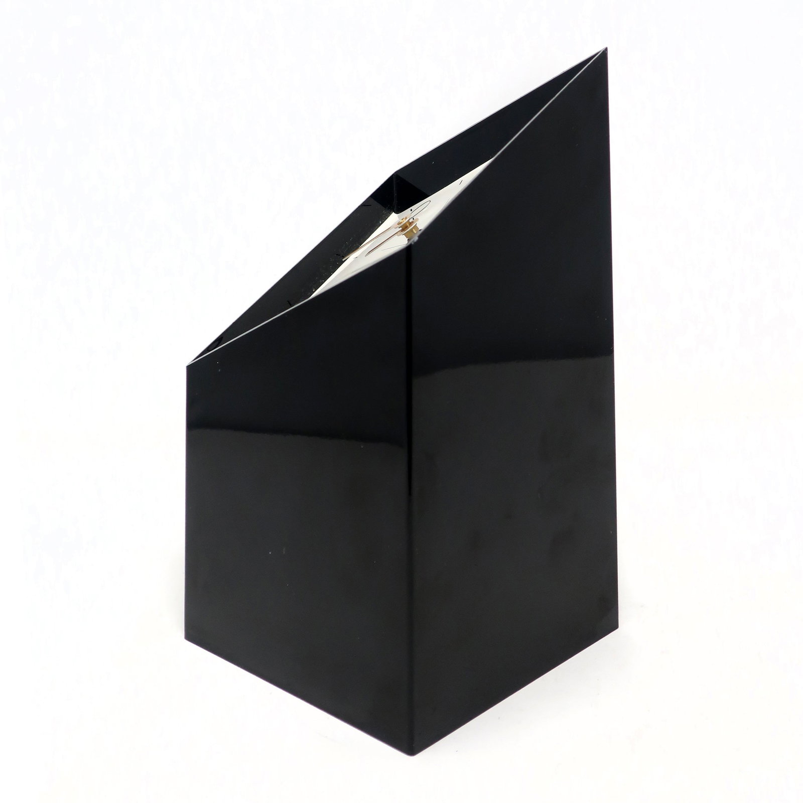 1970s Japanese Black Lucite Clock by Grace - 4