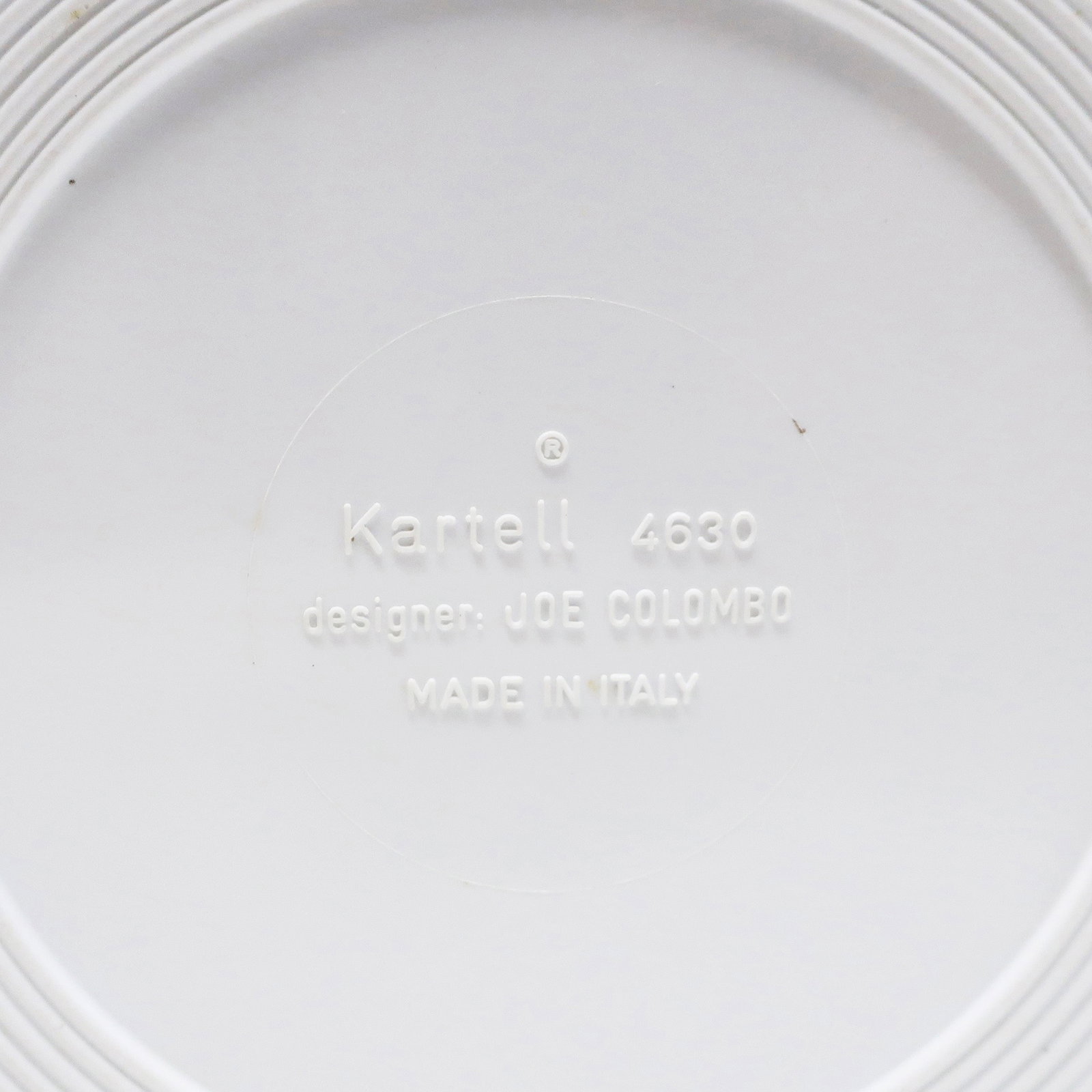 White 4630 Roto Ashtray by Joe Colombo for Kartell - 9