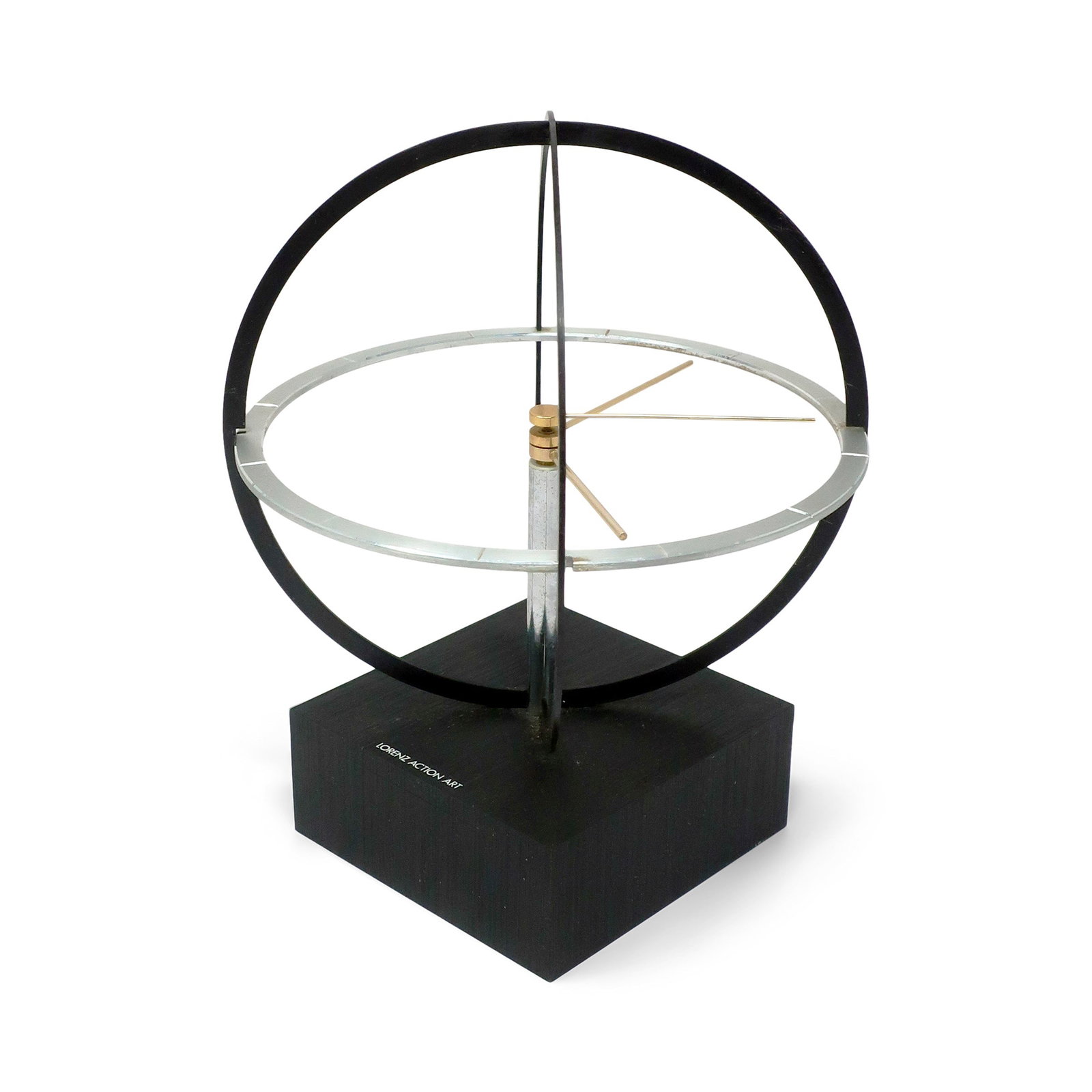 Vintage 1980s Lorenz Action Art Table/Wall Clock - 2