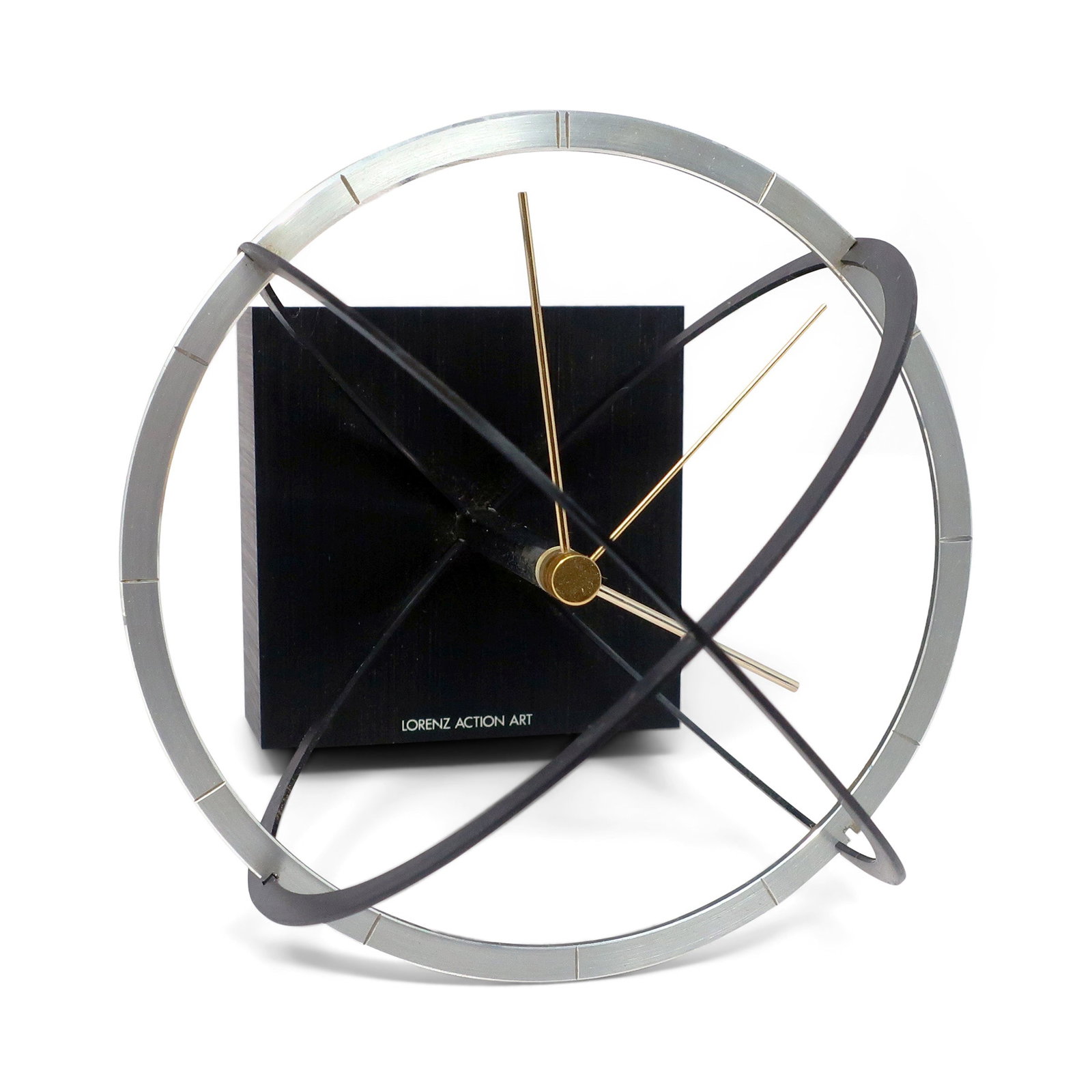 Vintage 1980s Lorenz Action Art Table/Wall Clock - 3