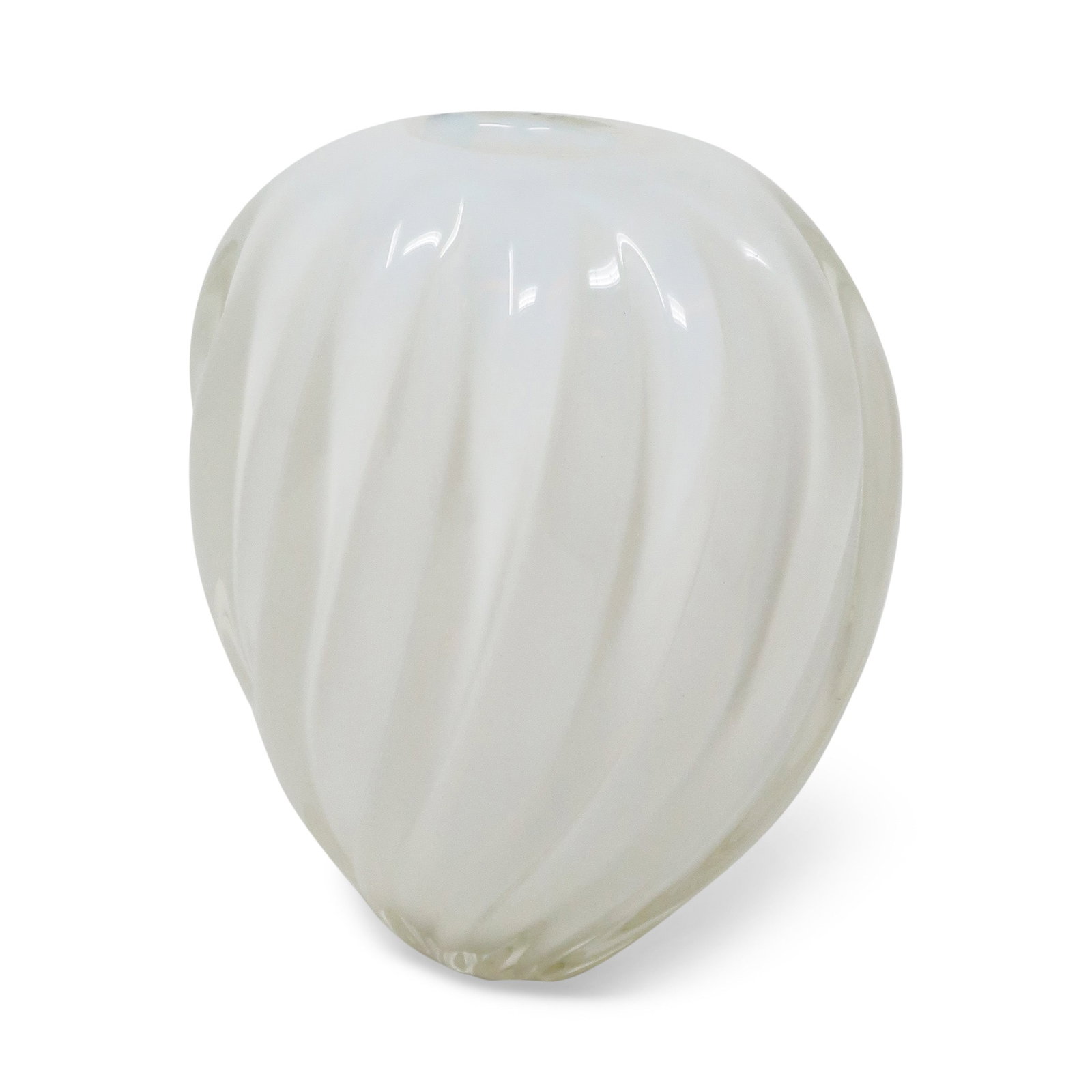 1980s Opalescent Swirl Glass Vase by Larry Laslo for Mikasa - 3