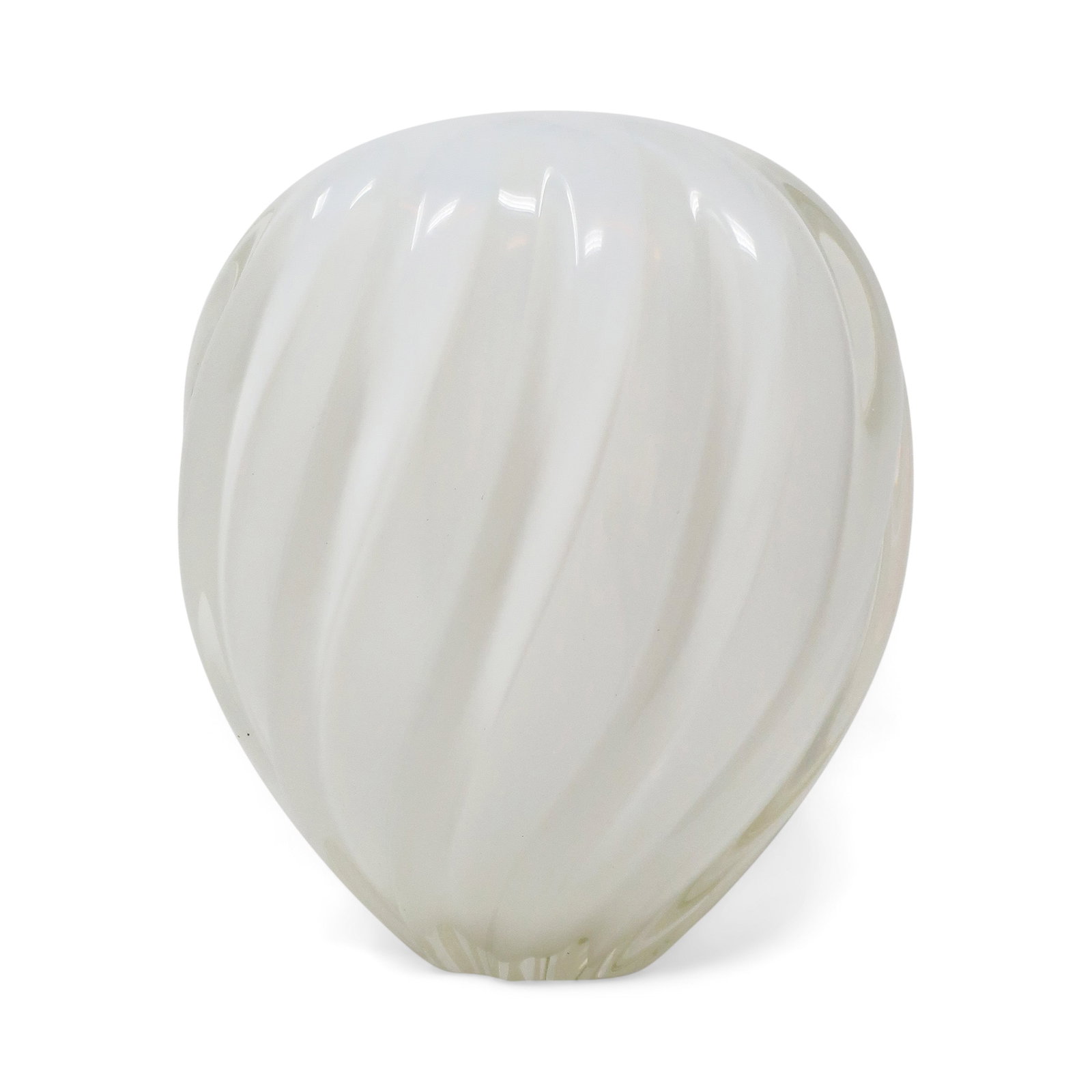 1980s Opalescent Swirl Glass Vase by Larry Laslo for Mikasa - 4