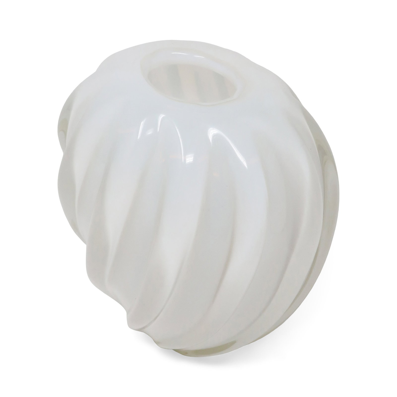 1980s Opalescent Swirl Glass Vase by Larry Laslo for Mikasa - 5