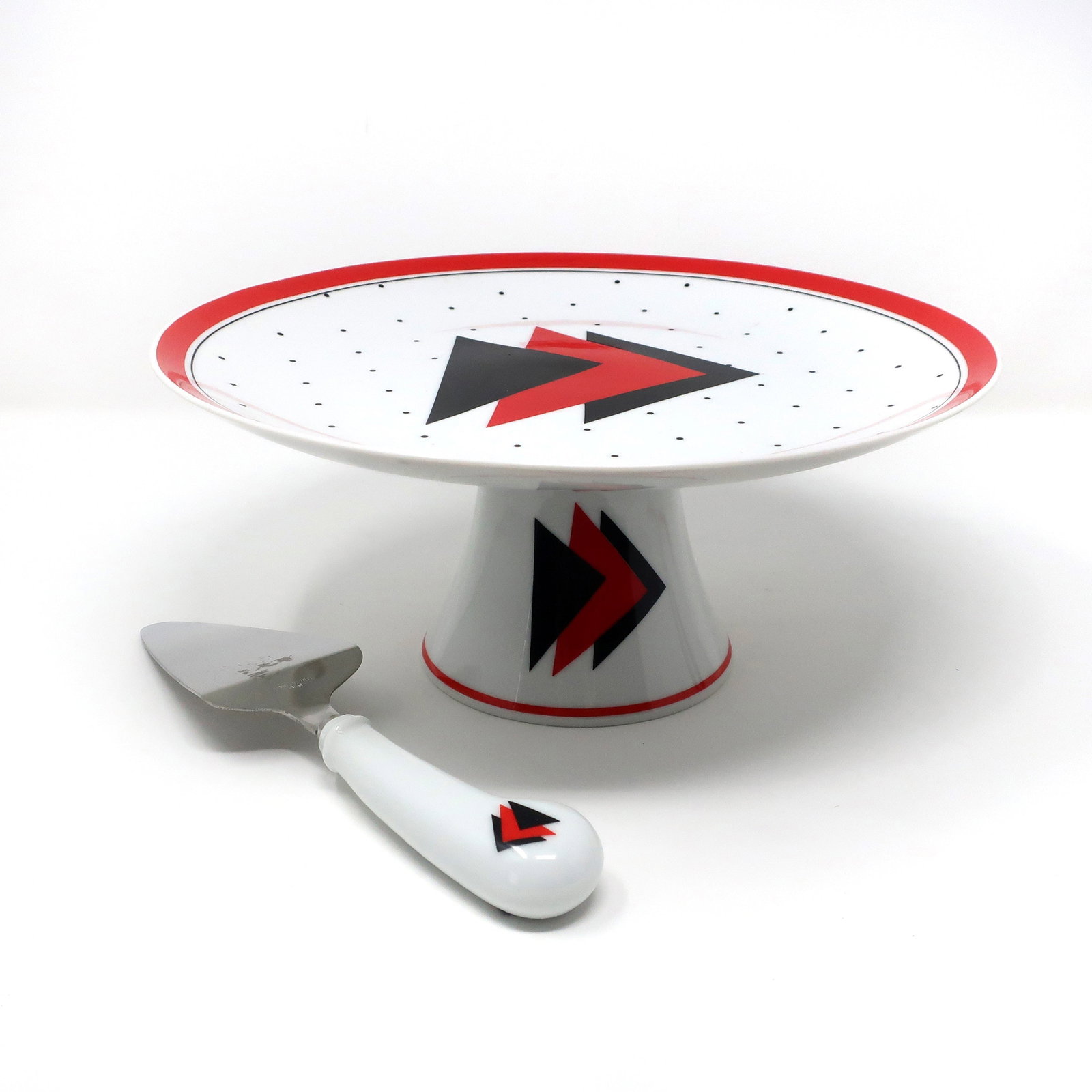 Postmodern Graphix Dessert Set by Saltera Himark 1985 - 7