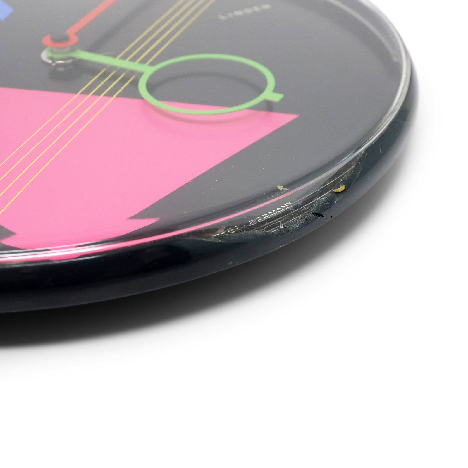 1980s Postmodern Black Wall Clock by Linden - 4
