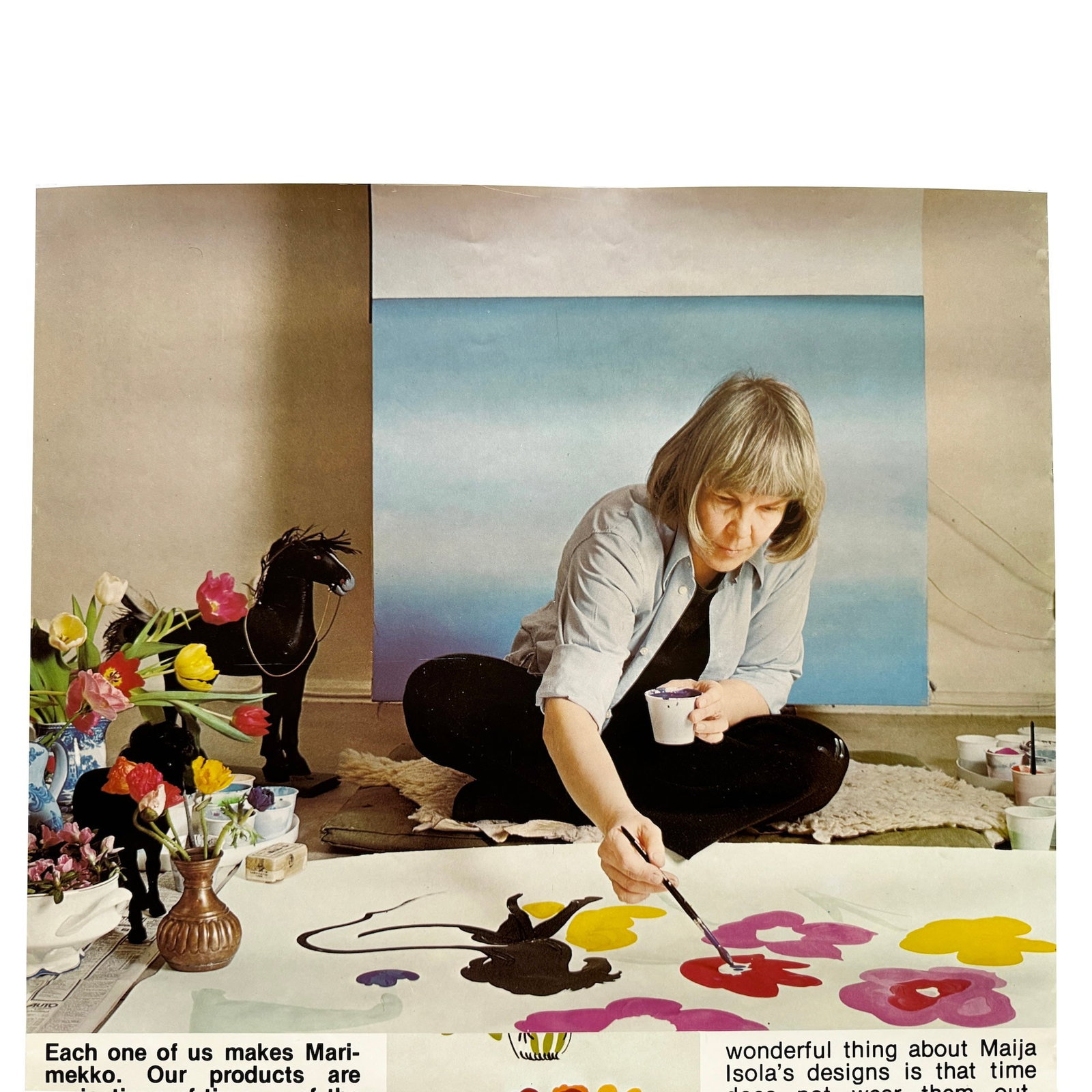 1970s 25th Anniversary Marimekko Poster with Maija Isola - 2