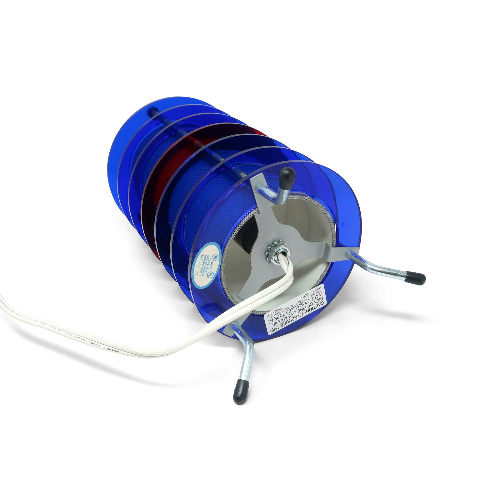 1990s Multicolored Lucite and Chrome Time Tunnel Lamp - 6