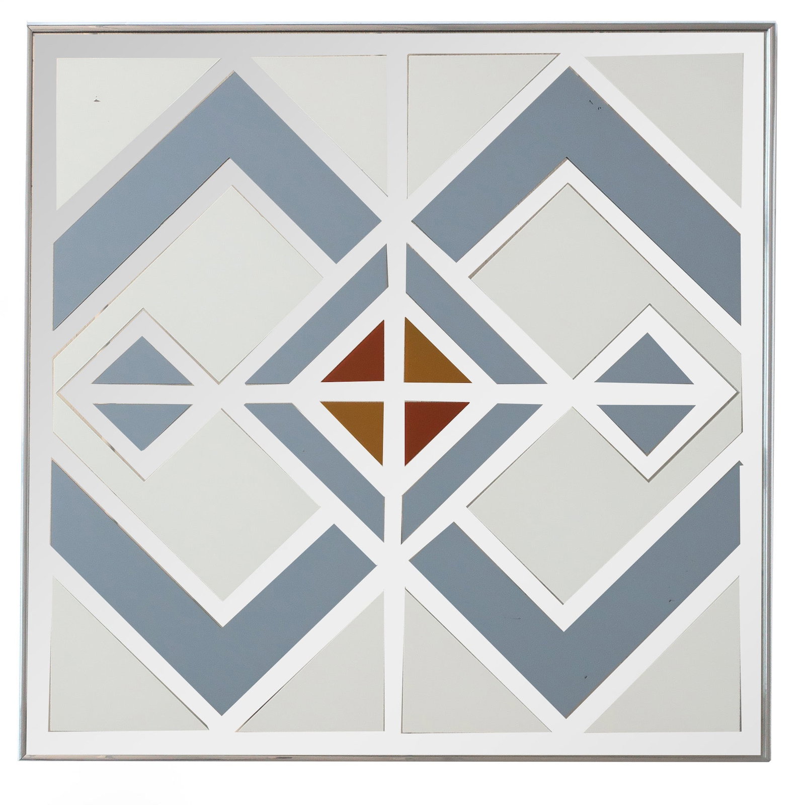 1970s Vintage Op Art Painted Mirror - 2
