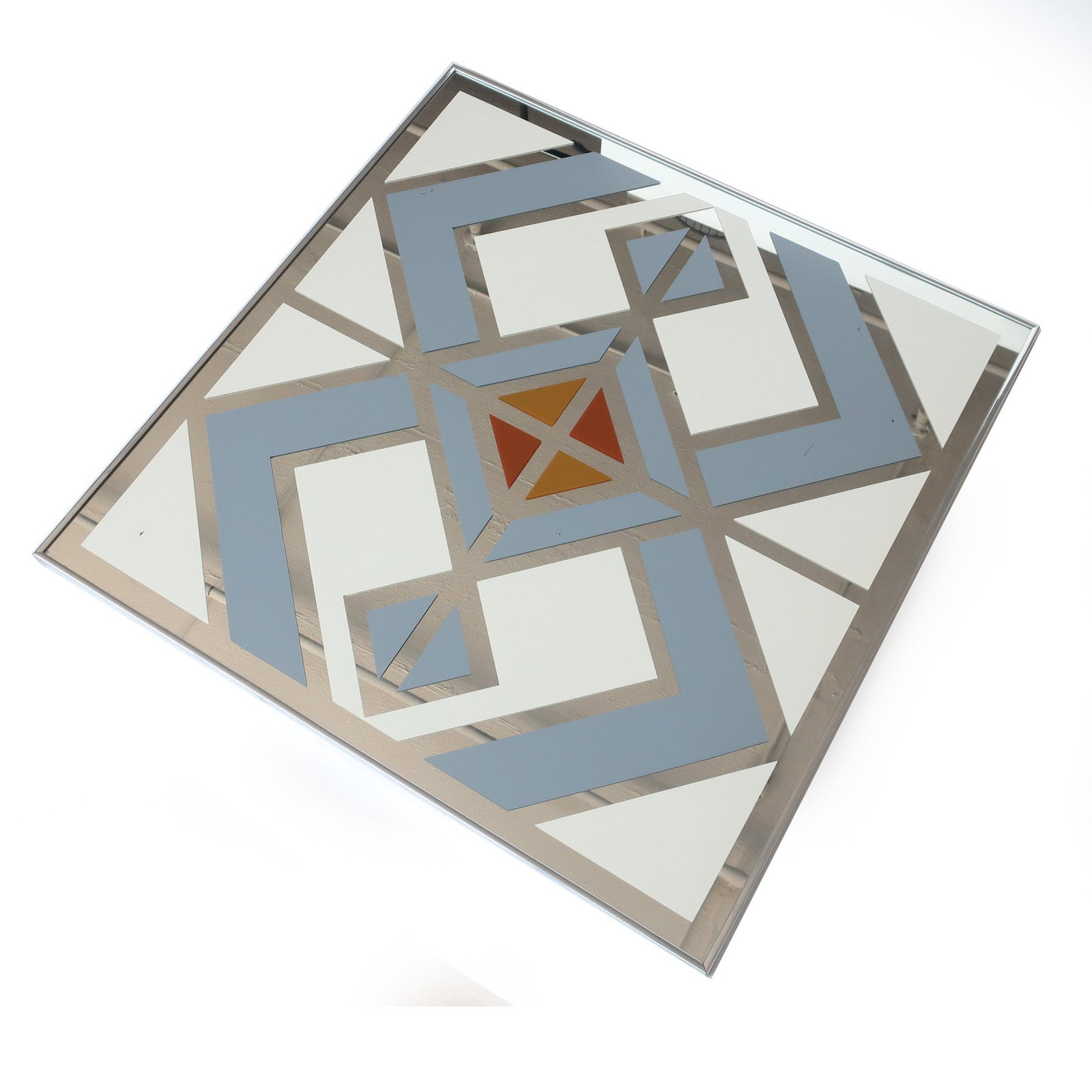 1970s Vintage Op Art Painted Mirror - 4