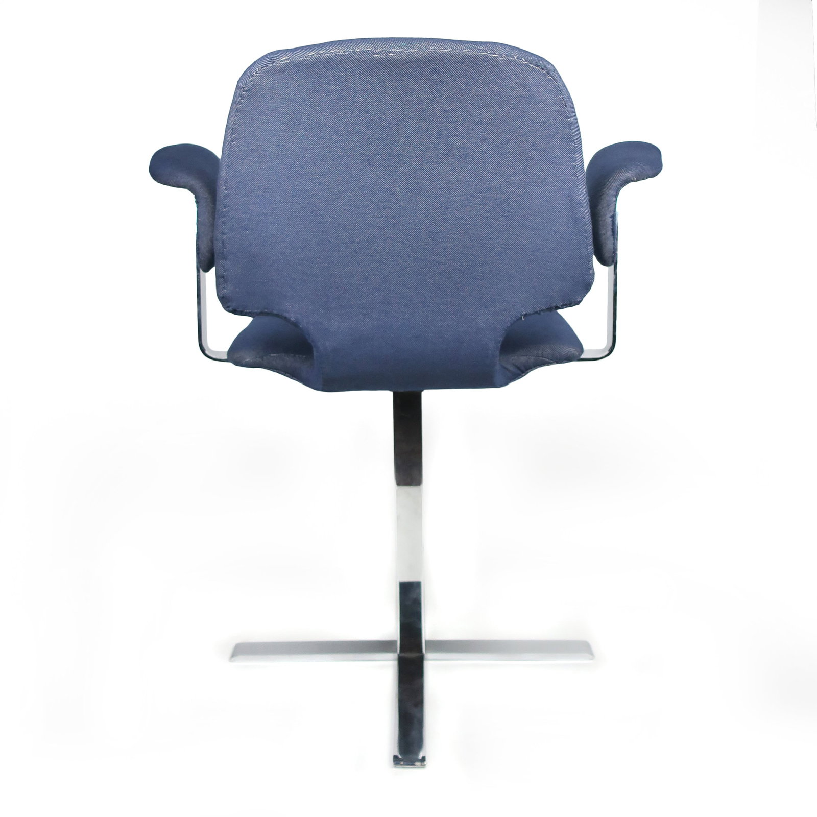 Modernist Chrome Winged Side Chair - 4