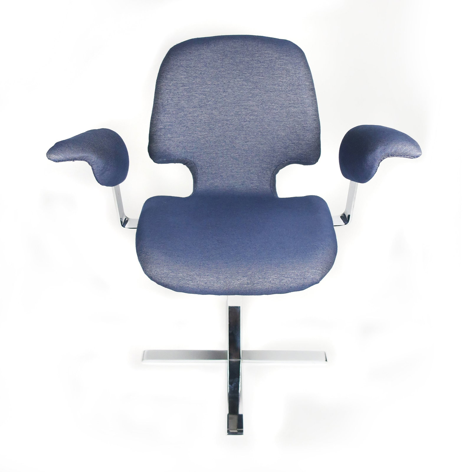 Modernist Chrome Winged Side Chair - 5