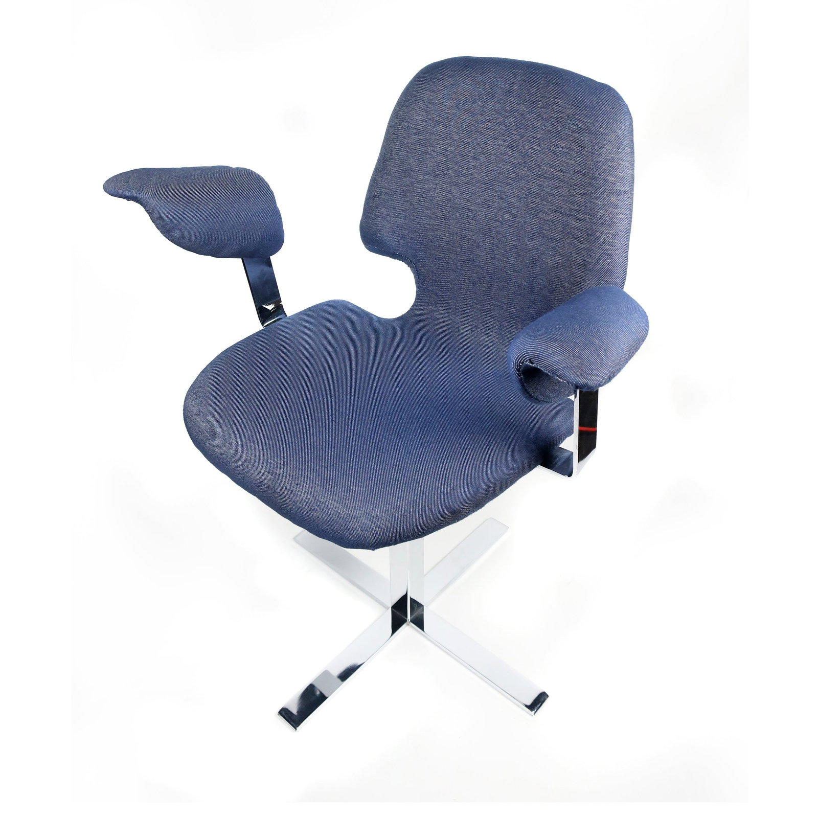 Modernist Chrome Winged Side Chair - 6