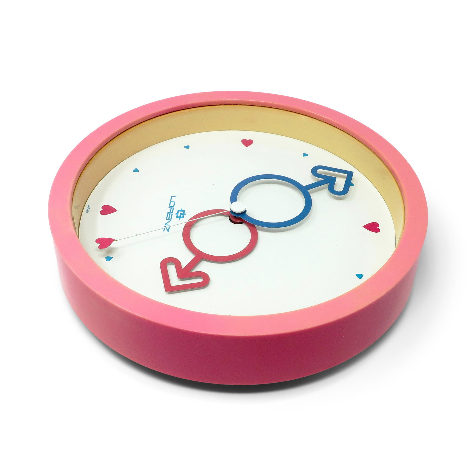 1980s Pink Heart Wall Clock by Lorenz - 2