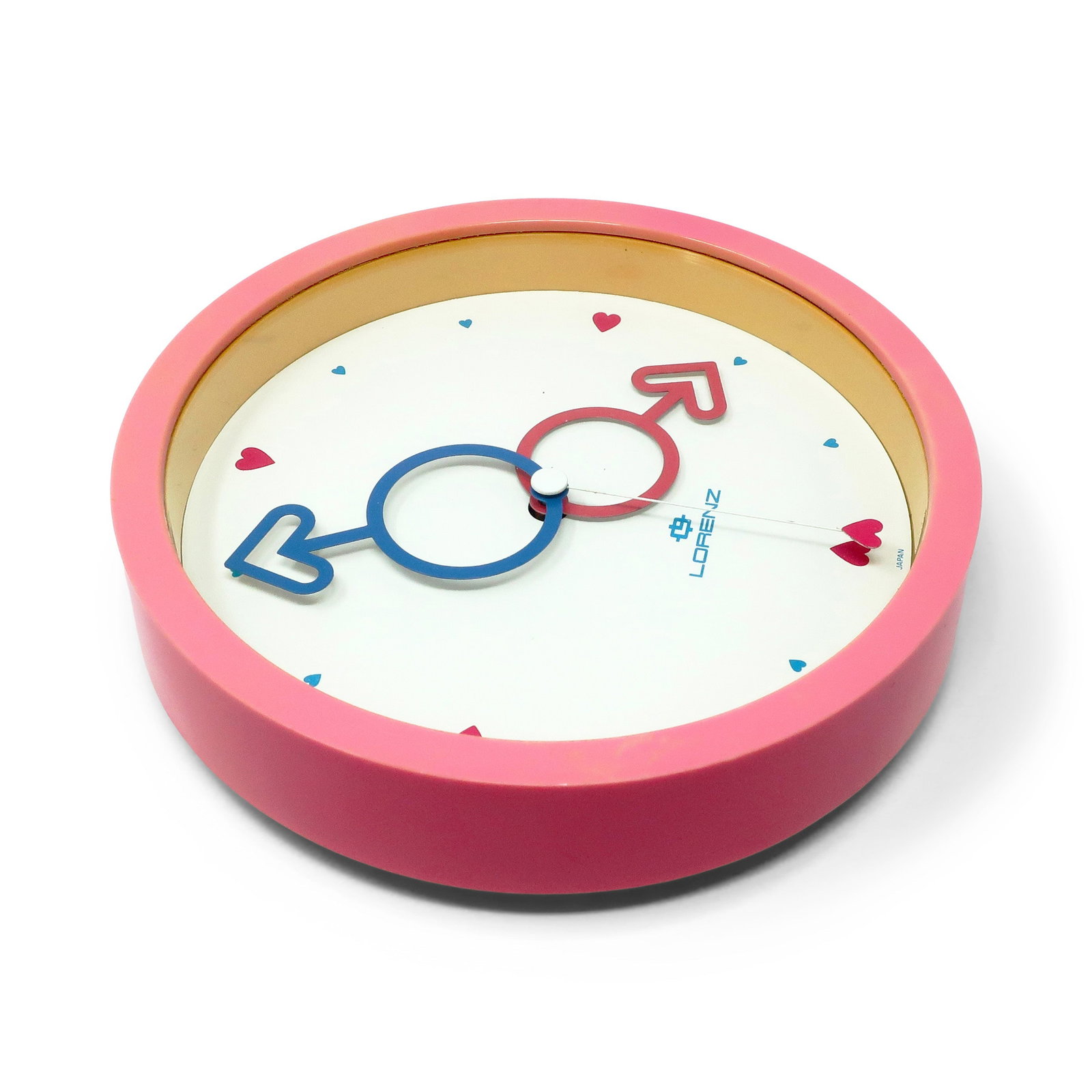 1980s Pink Heart Wall Clock by Lorenz - 3