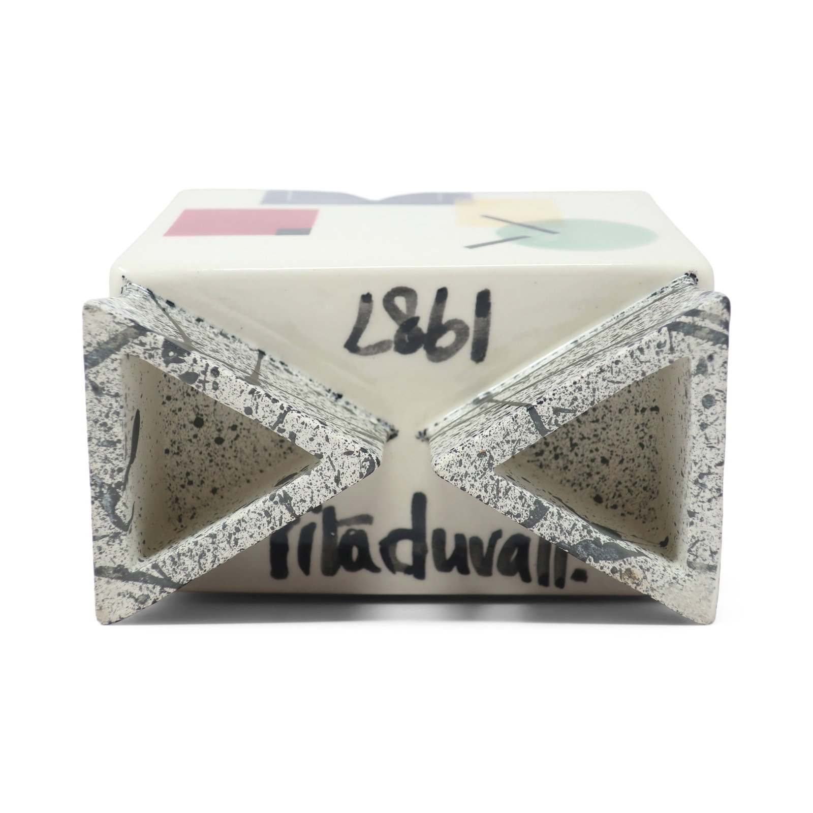 Postmodern Ceramic Box by Rita Duvall (1987) - 10