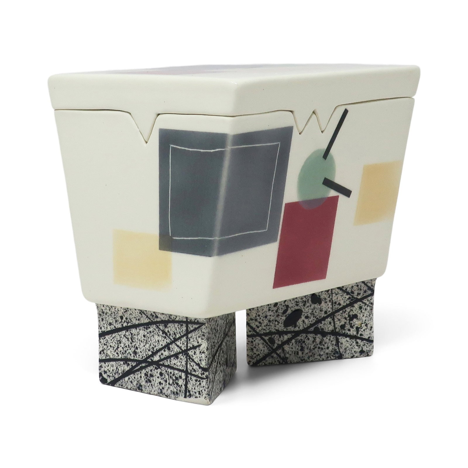Postmodern Ceramic Box by Rita Duvall (1987) - 2