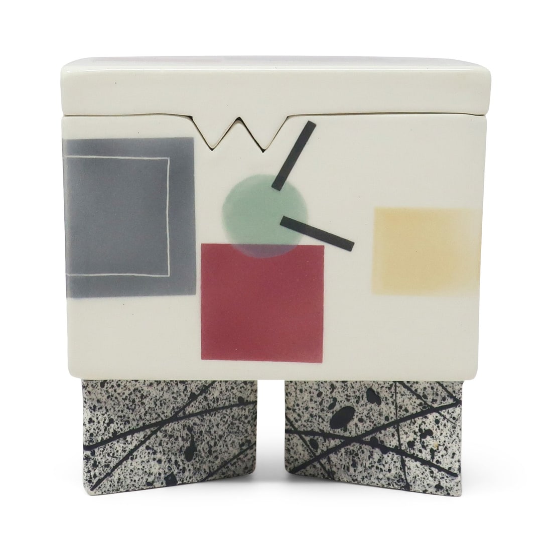Postmodern Ceramic Box by Rita Duvall (1987) - 4