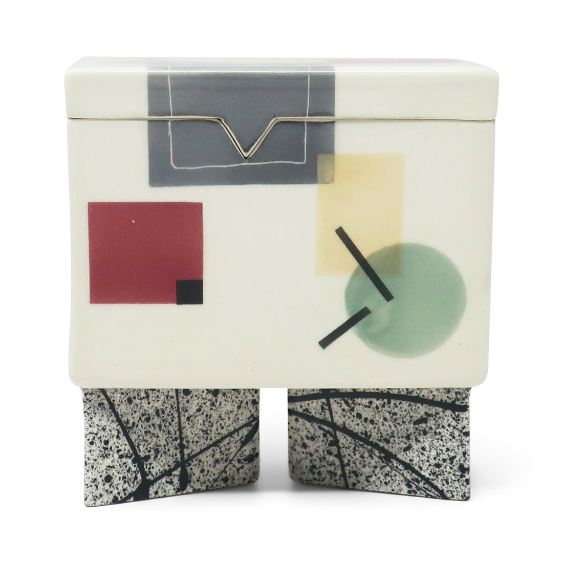 Postmodern Ceramic Box by Rita Duvall (1987) - 6