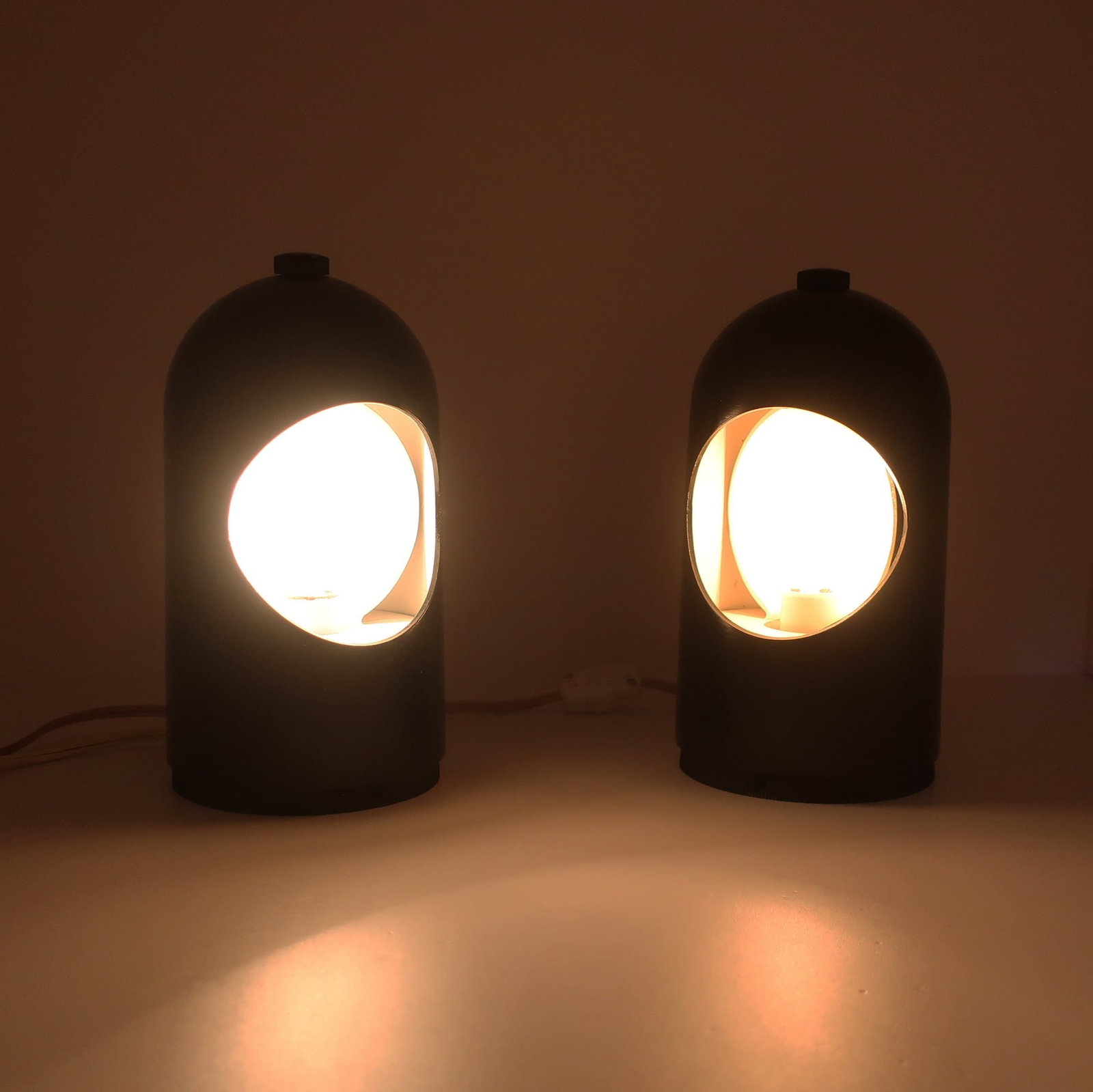1970s Black Interplay 1 Table Lamp by Lightolier - 7
