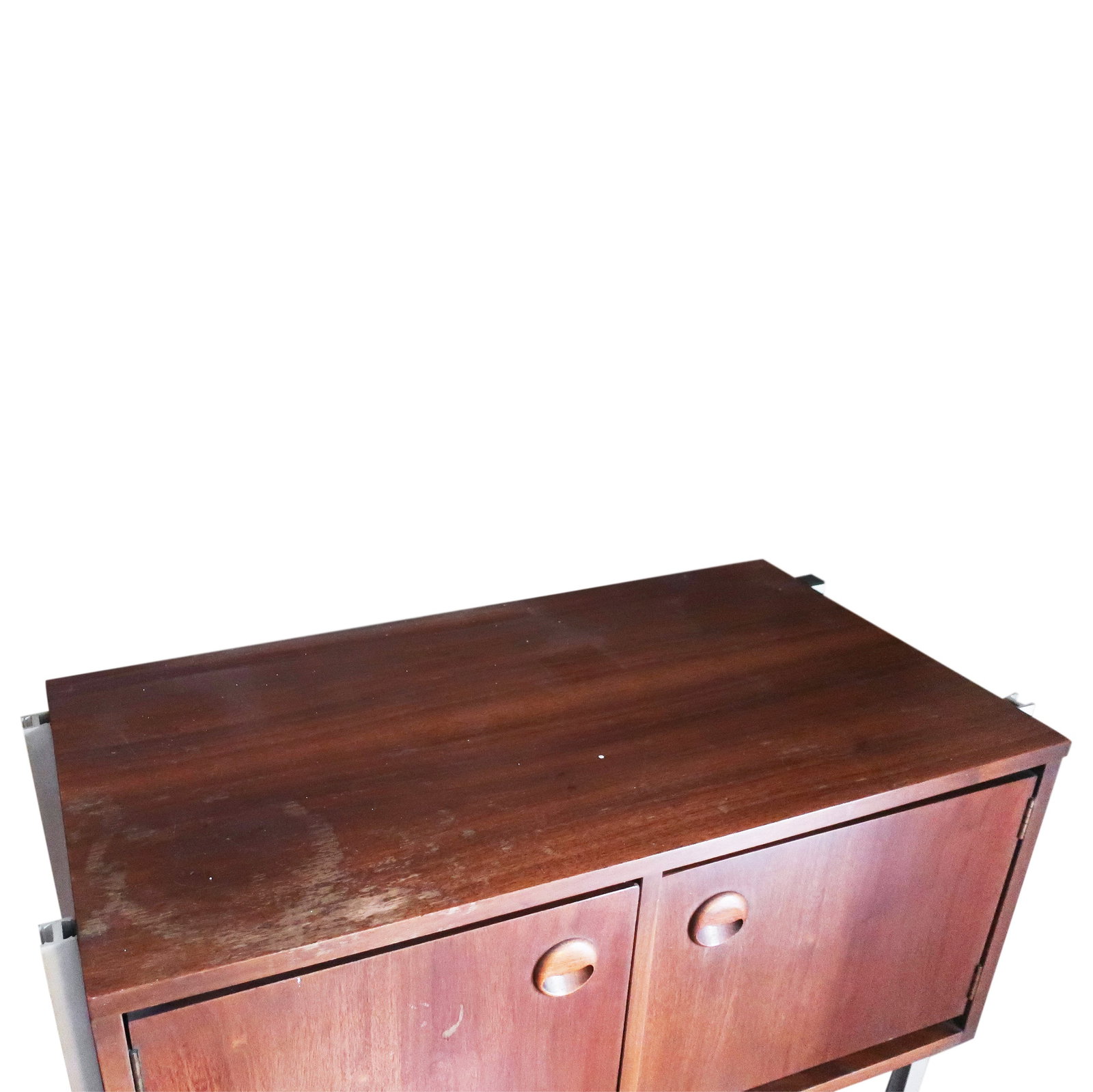 Pair of Mid Century Modern Walnut Wall Units by Stanley - 13