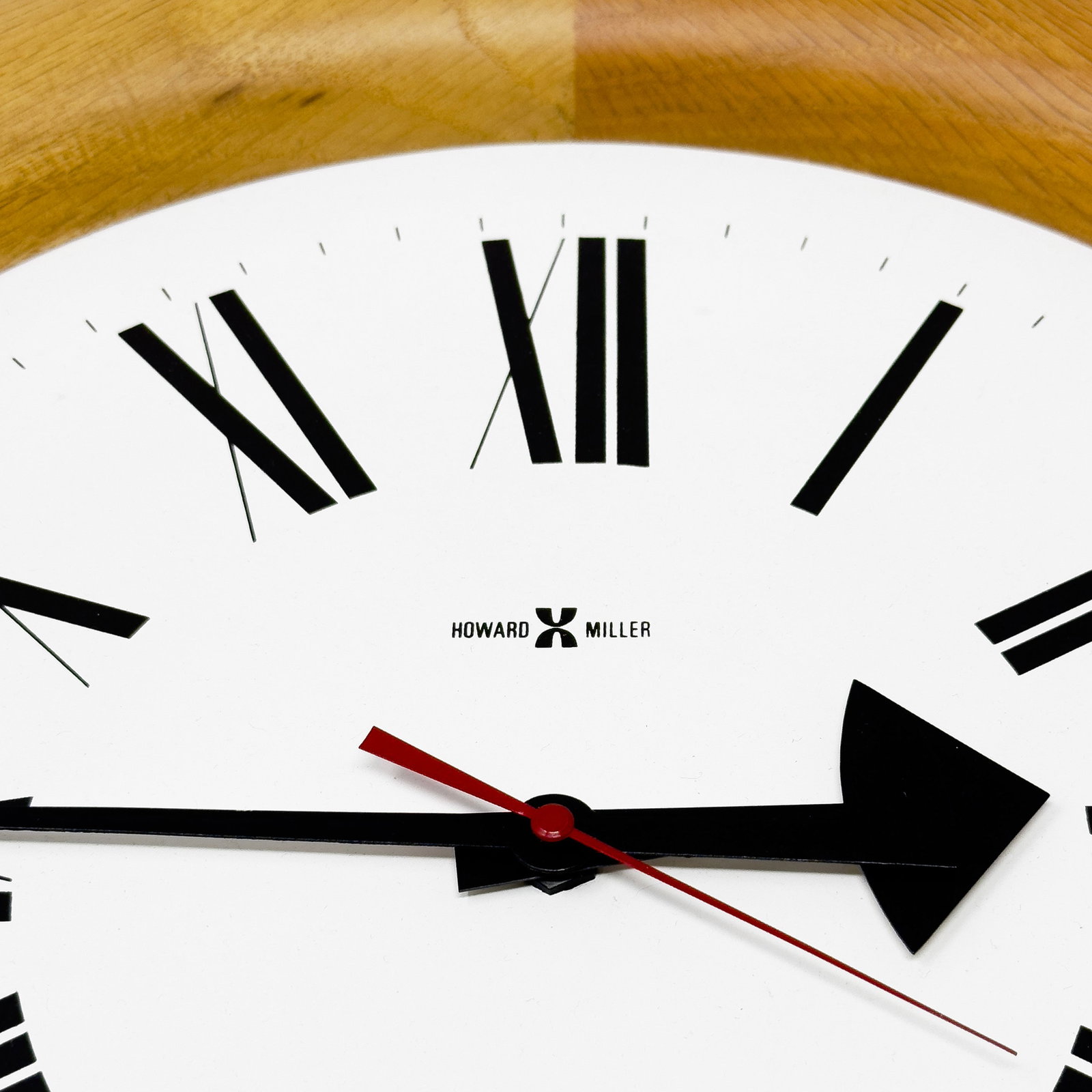 Vintage Stationmaster 611 Oak Wall Clock by Arthur Umanoff for Howard Miller - 4