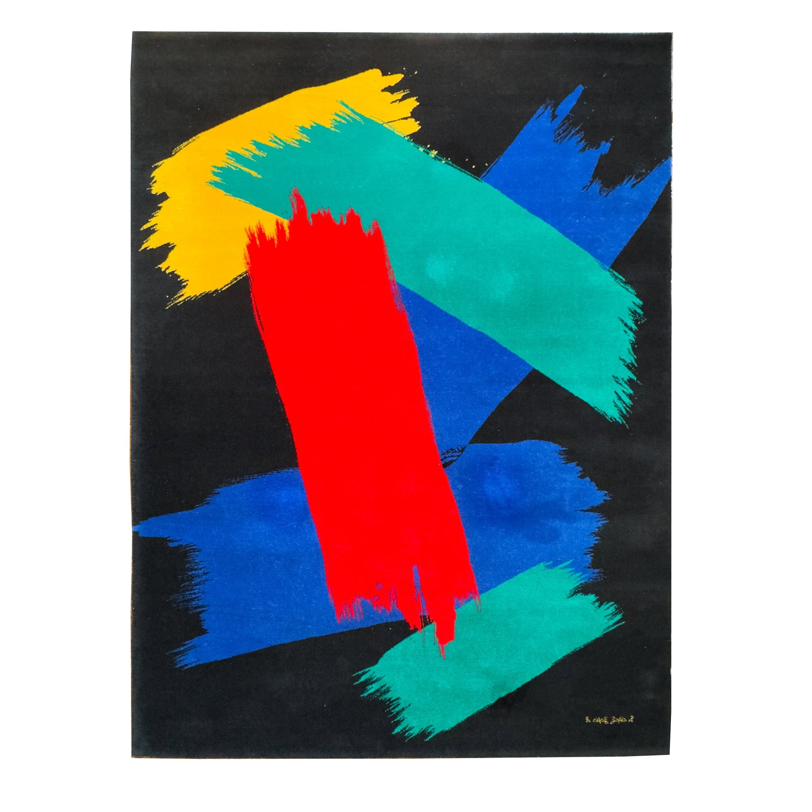 Postmodern "City" Rug by Zofia Rostad for Louis de Poortere: A striking postmodern rug by the renowned Belgian manufacturer Louis de Poortere. Designed by Zofia Rostad, this "City" design is a bold example of late 20th-century design. Made from 100% pure wool,