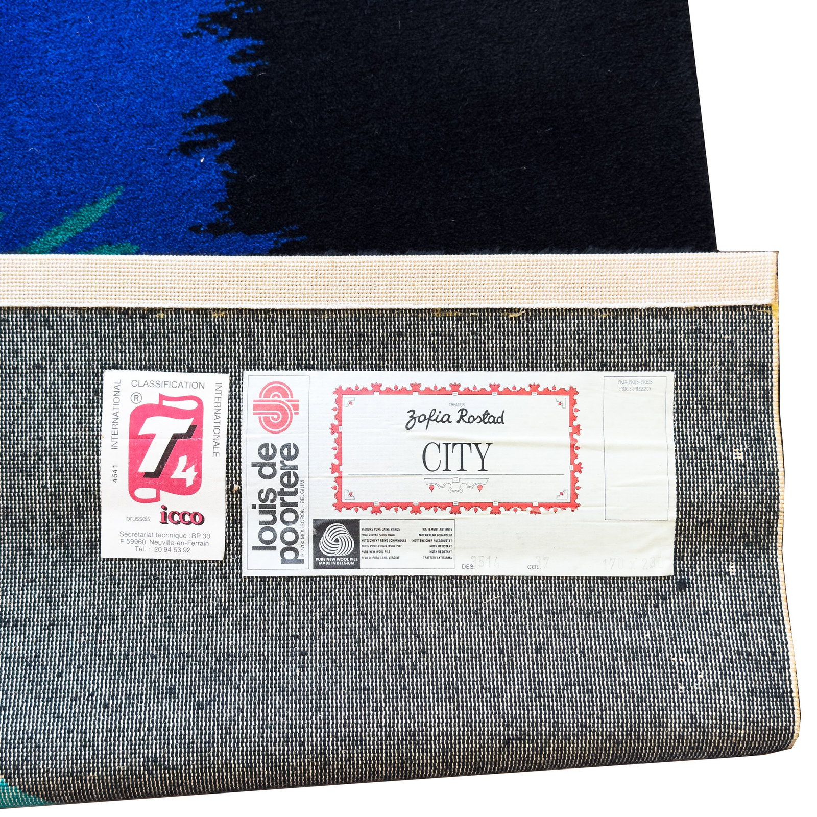 Postmodern "City" Rug by Zofia Rostad for Louis de Poortere - 8