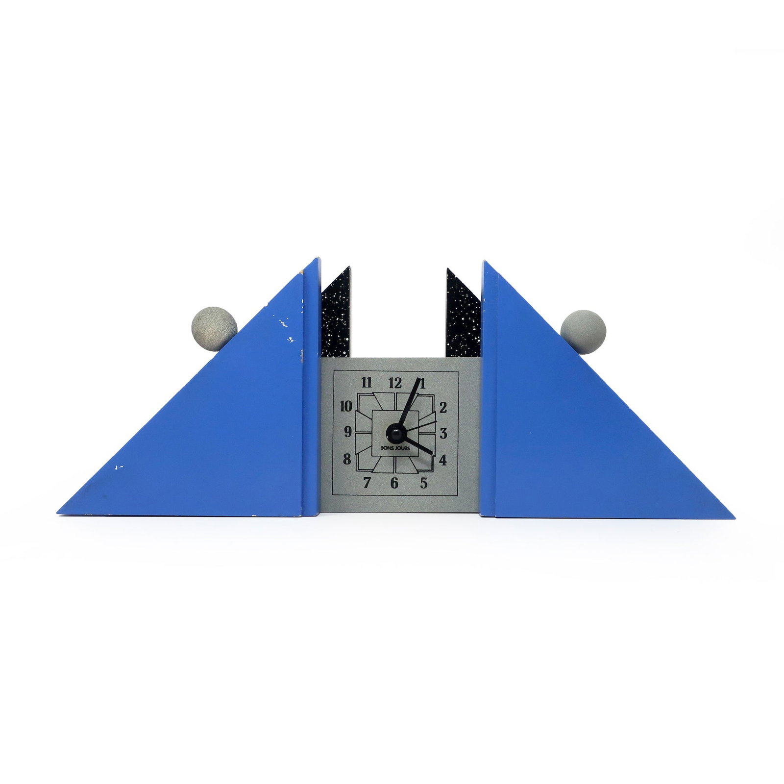 1980s French Postmodern Mantle Clock - 3