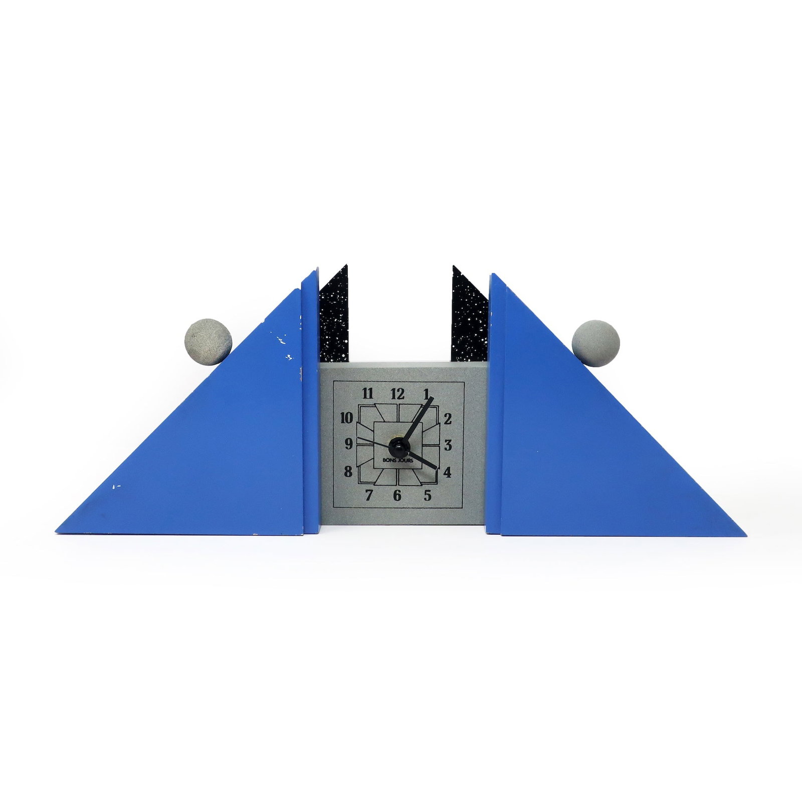 1980s French Postmodern Mantle Clock - 4