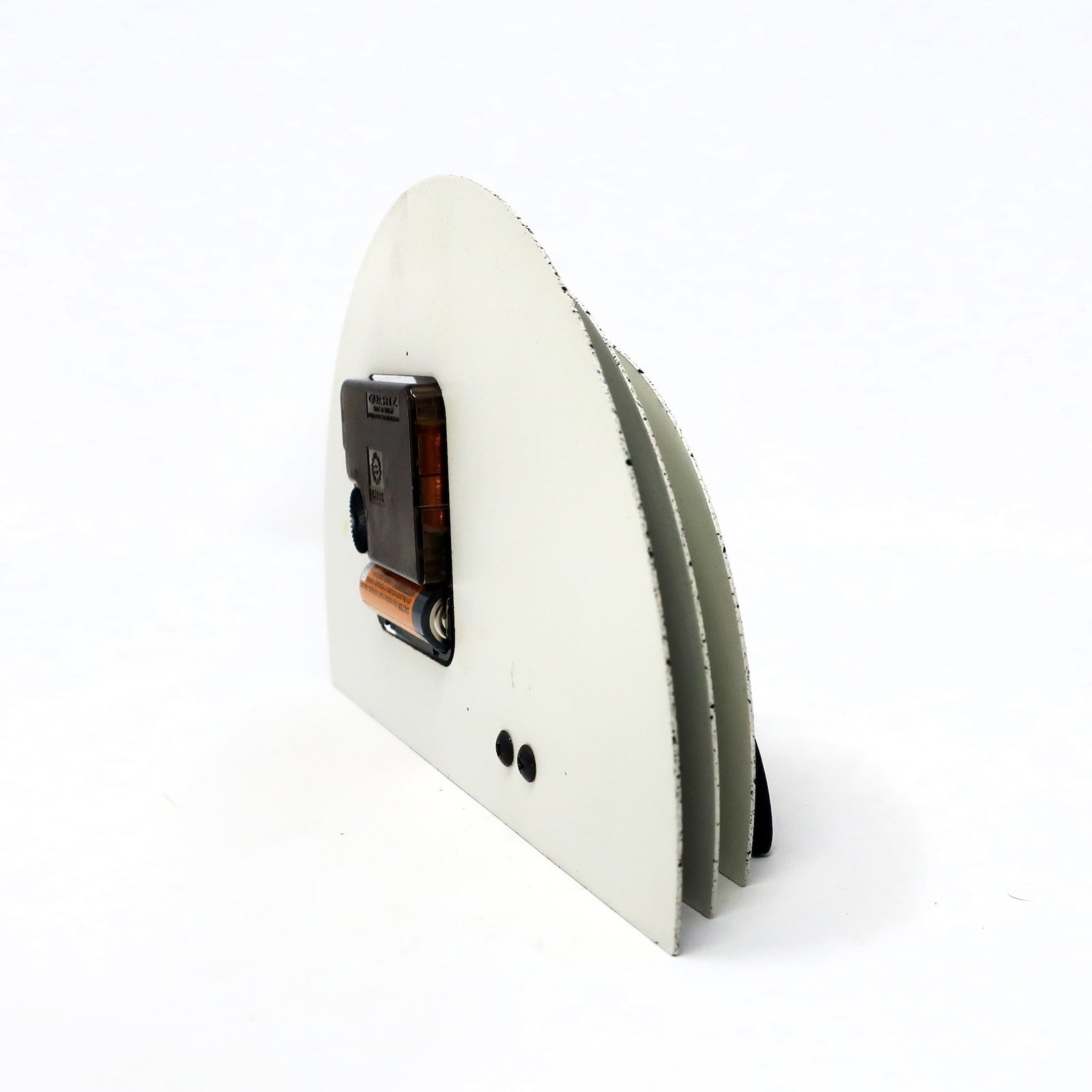 1980s Gray & Black Stacked Desk or Mantel Clock - 4