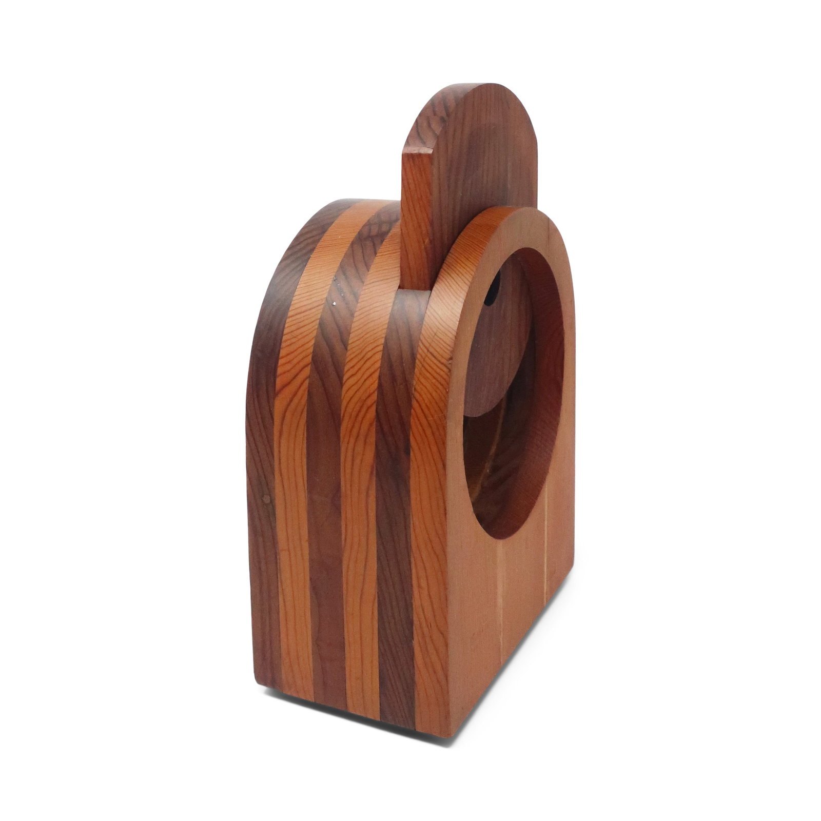 1970s Handcrafted Laminated Wood Desk Clock - 9