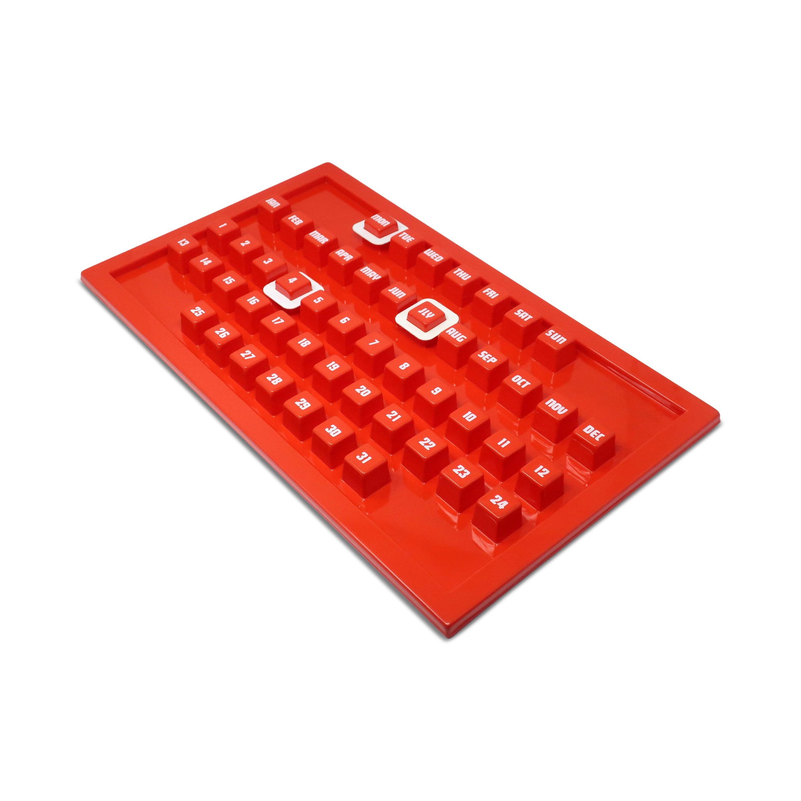 1970s Red Plastic Perpetual Calendar - 4