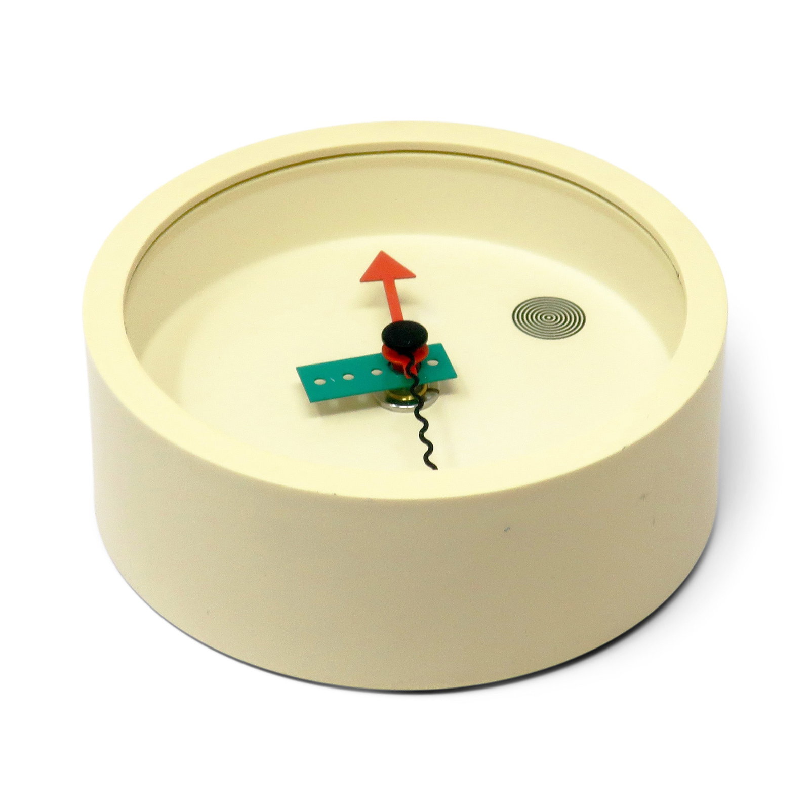 1980s White Postmodern Wall Clock by Shohei Mihara for Wakita - 3