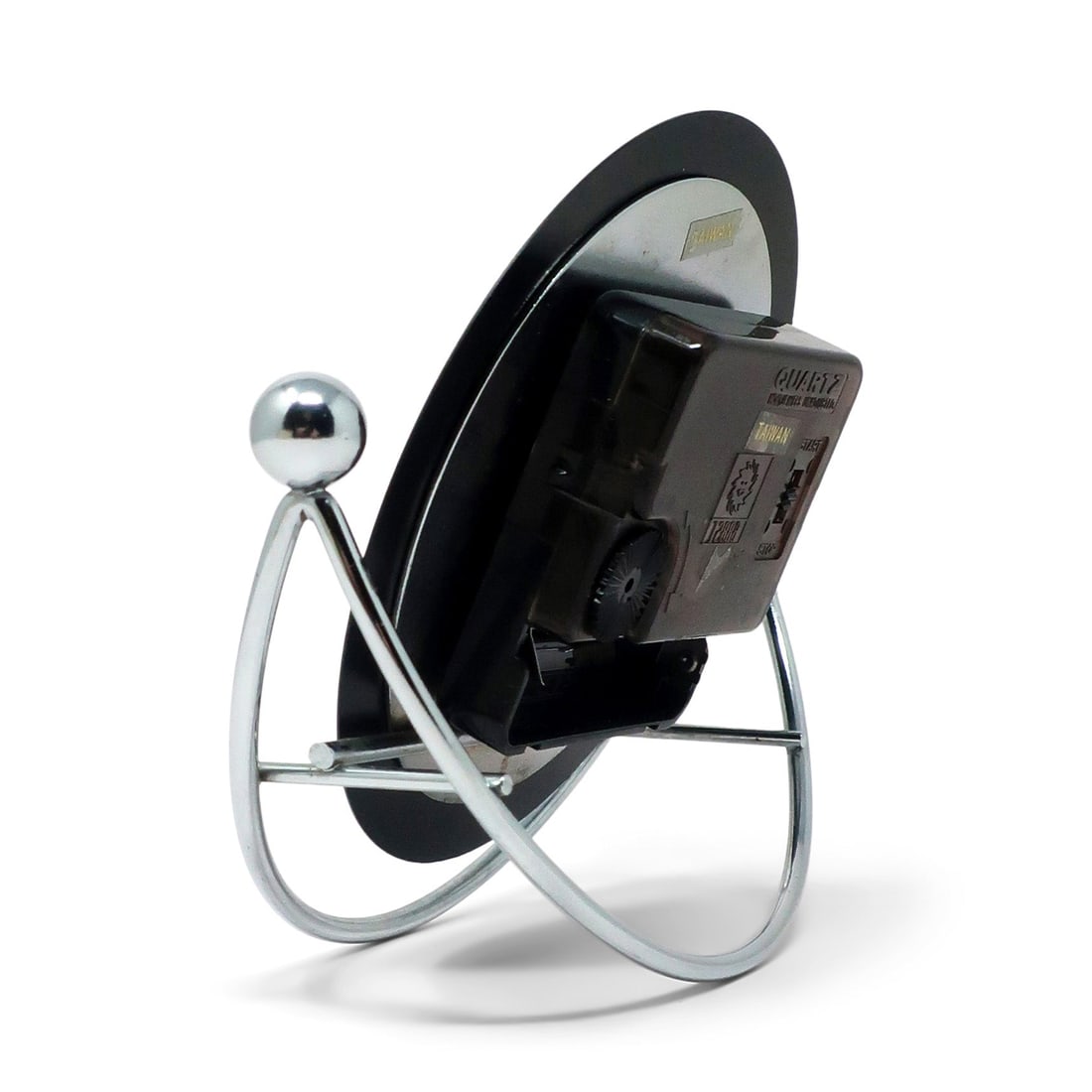1980s Postmodern Chrome Rocking Desk Clock - 6