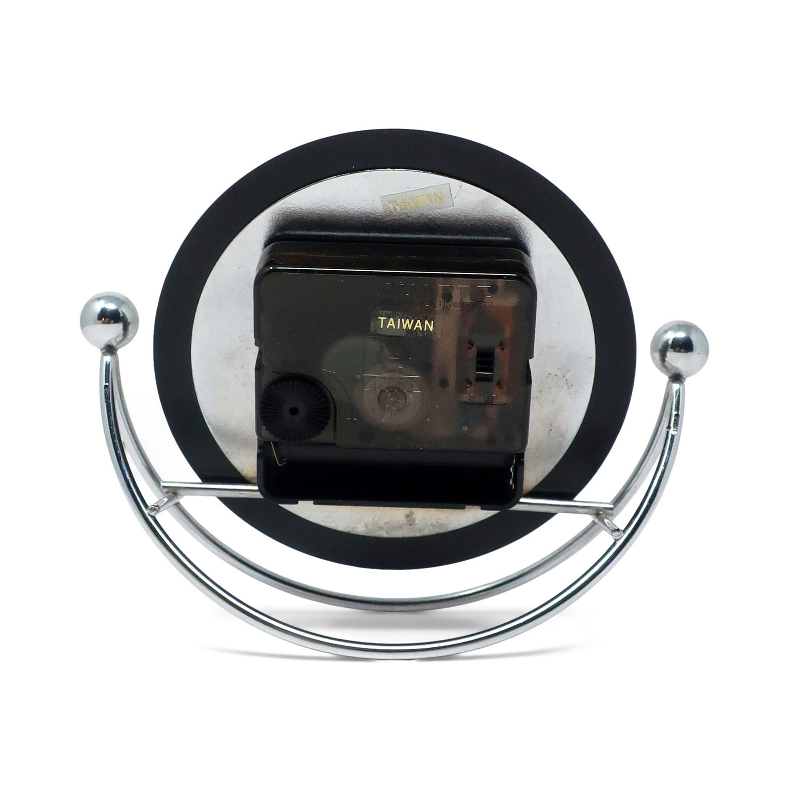 1980s Postmodern Chrome Rocking Desk Clock - 8