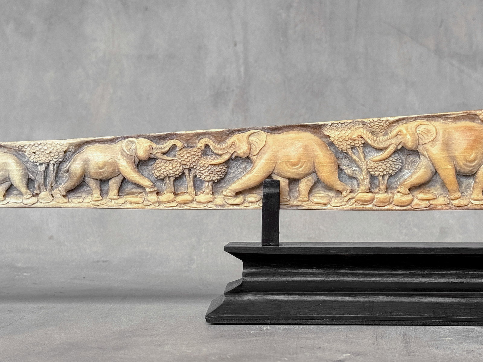 A stunning carved swordfish rostrum - Parade of Savannah elephants - 6