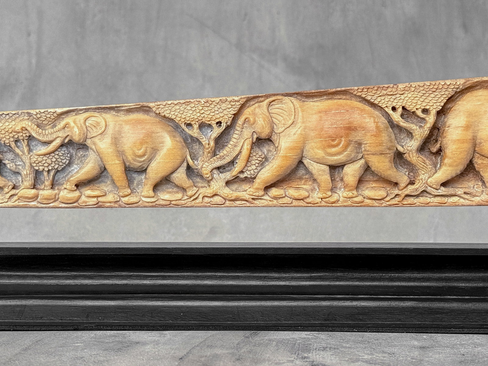 A stunning carved swordfish rostrum - Parade of Savannah elephants - 7