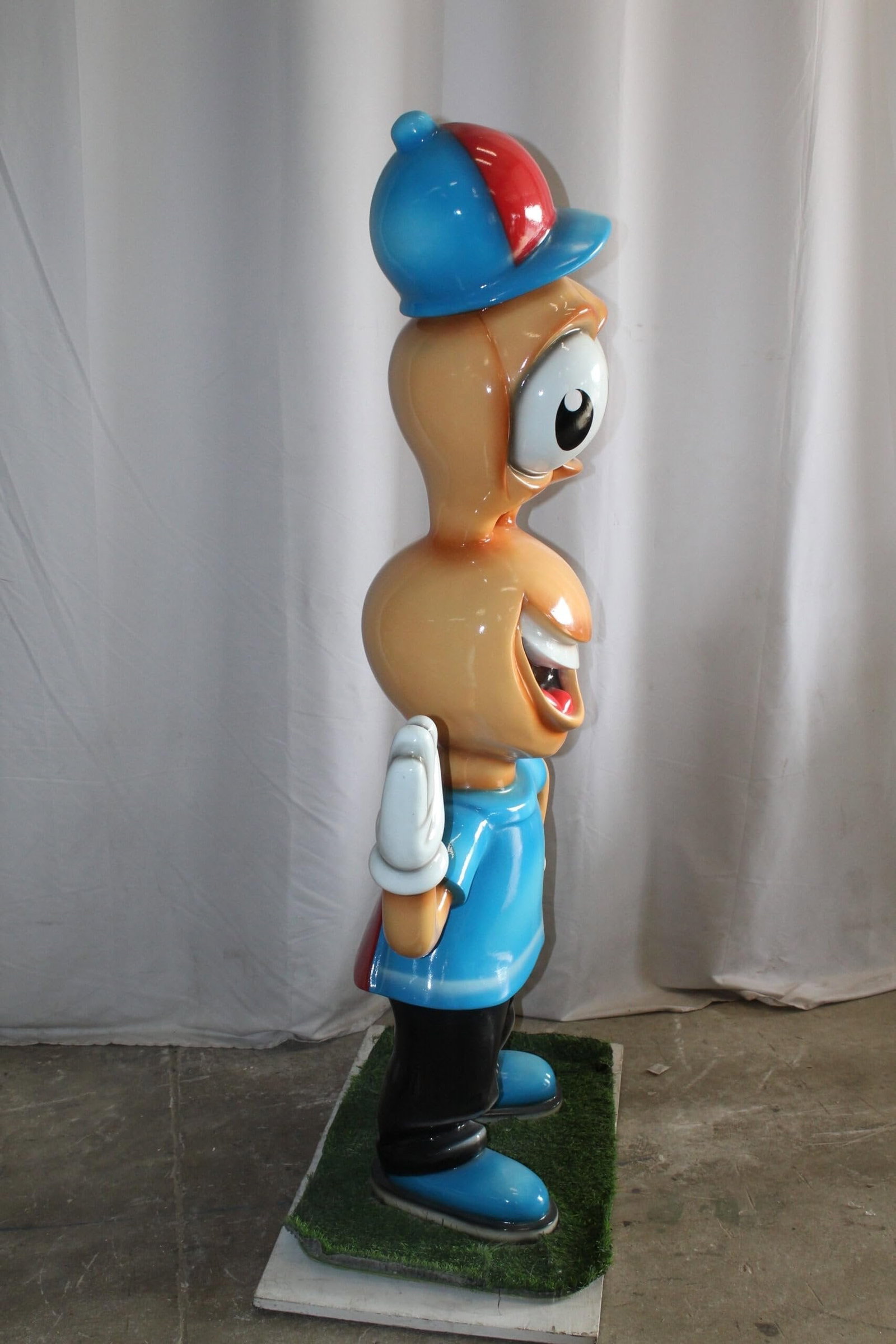 Fiberglass Peanut Cartoon Statue, Nostalgic Comic Charm 36" x 16" x 66"H - 6